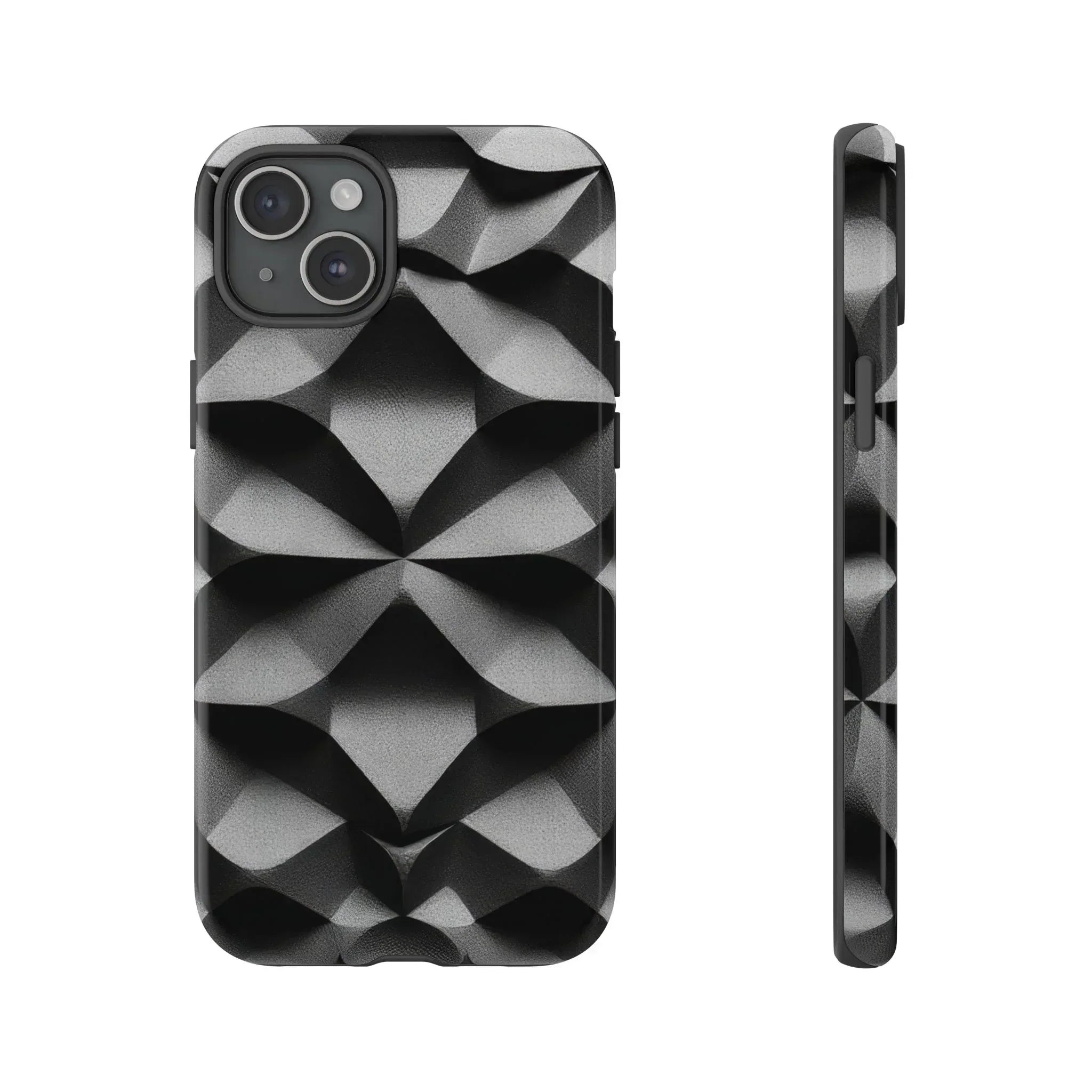 3D Geometric Phone Case for iPhone 8–17 - KARARMDESIGN