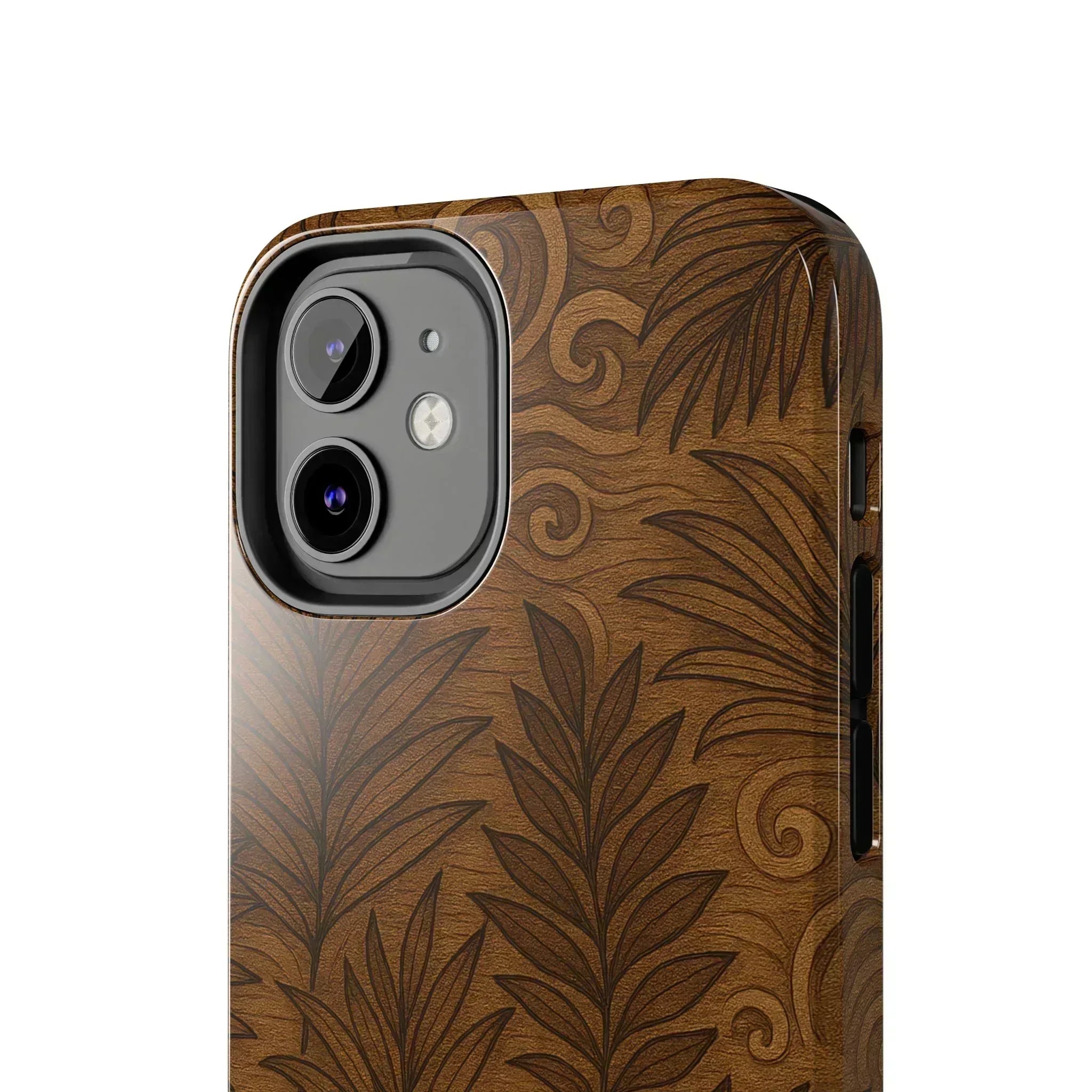 Wood Leaf Armor Phone Case for iPhone and Galaxy - KARARMDESIGN