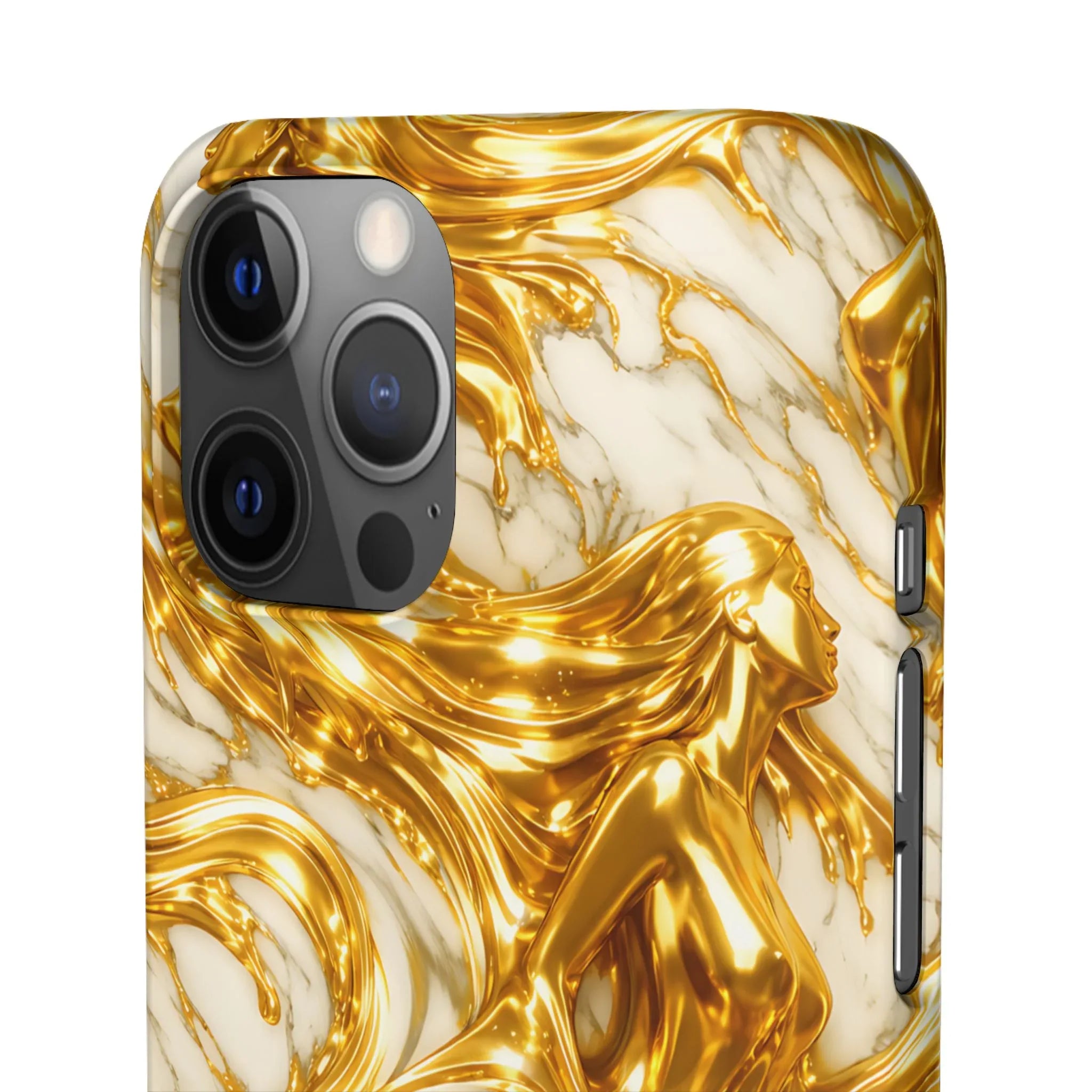 Divine Gold Woman Phone Case for iPhone 11-17 and Galaxy S21-S25 - KARARMDESIGN