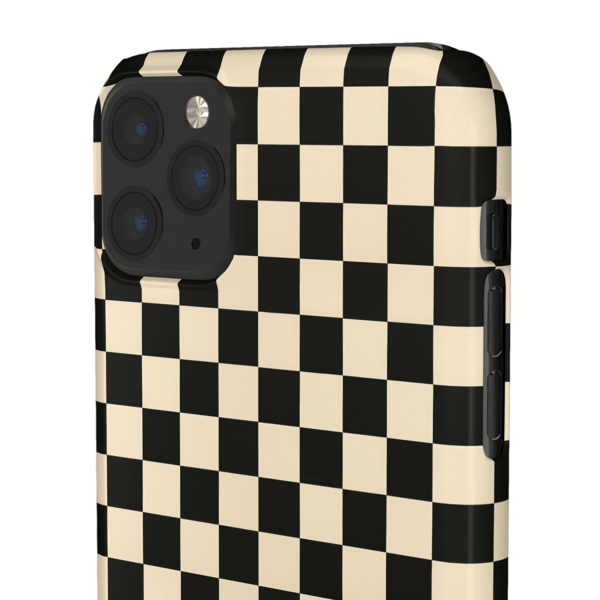 Stylish Matte Checker Phone Case for iPhone 11-17 & Galaxy S20-S26