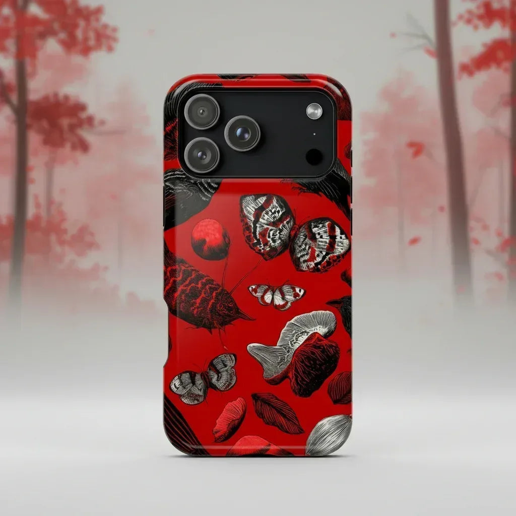 Crimson Wilderness Phone Case for iPhone 11-17 - KARARMDESIGN