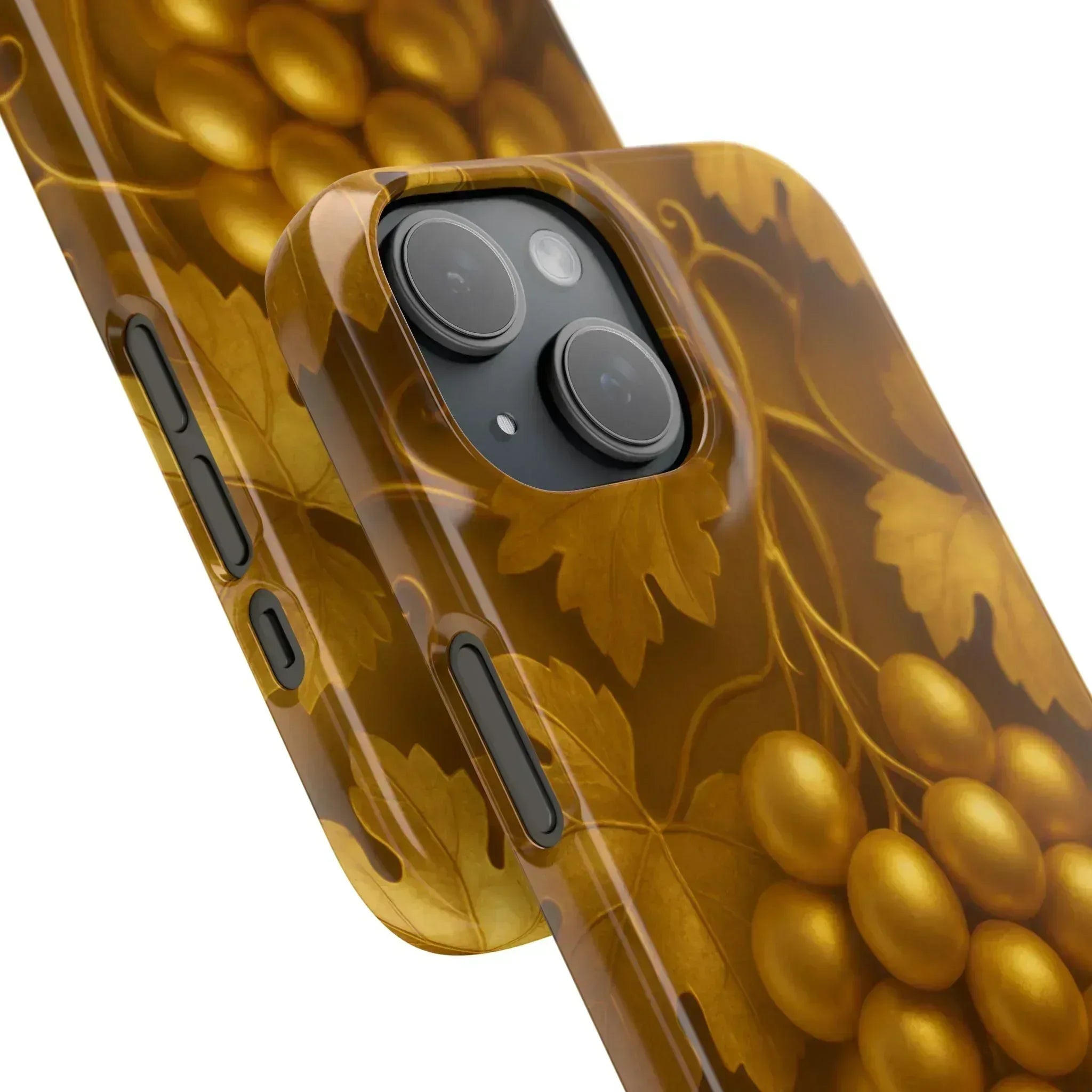 Golden Grapes Phone Case for iPhone 8–16 - KARARMDESIGN