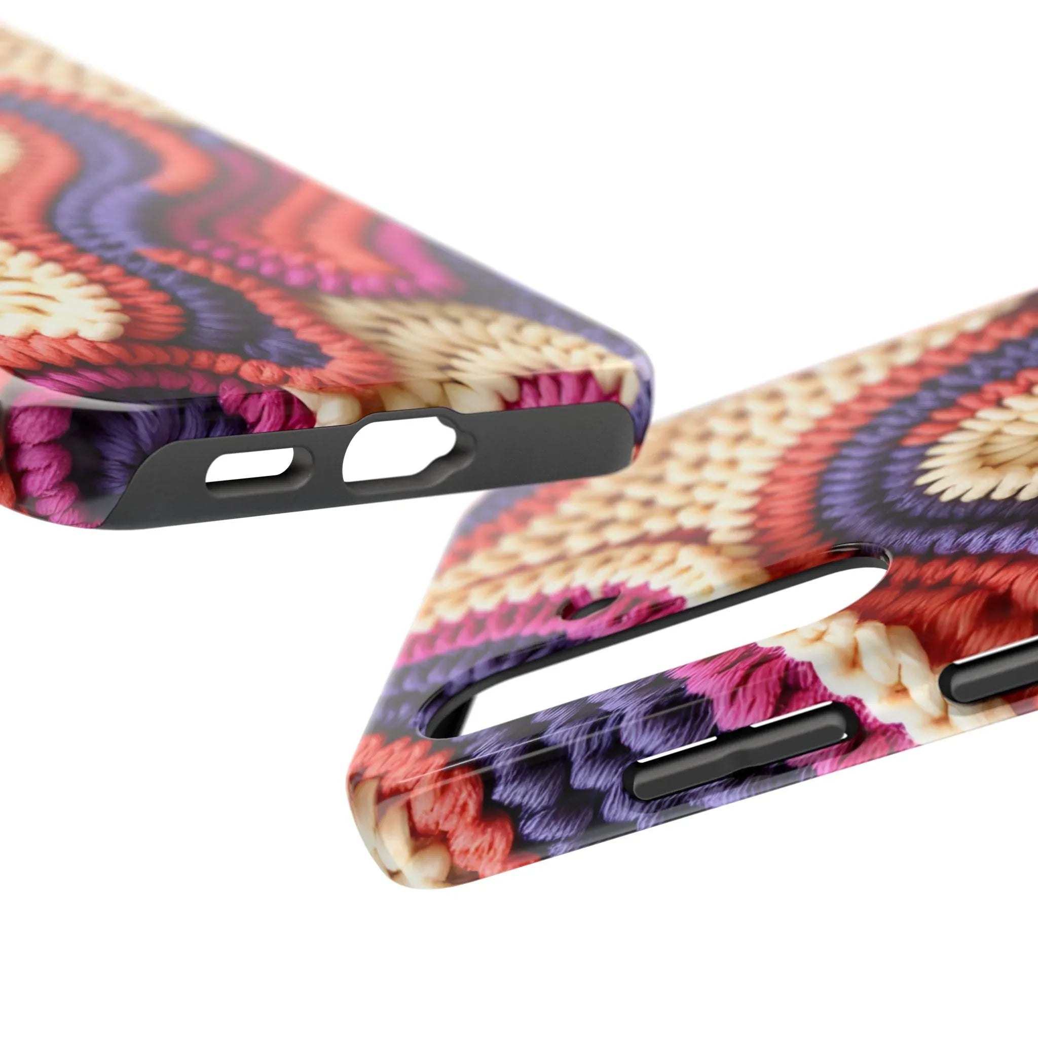 Handwoven Textile Art Phone Case for iPhone 11-17 and Galaxy S21-S25 - KARARMDESIGN