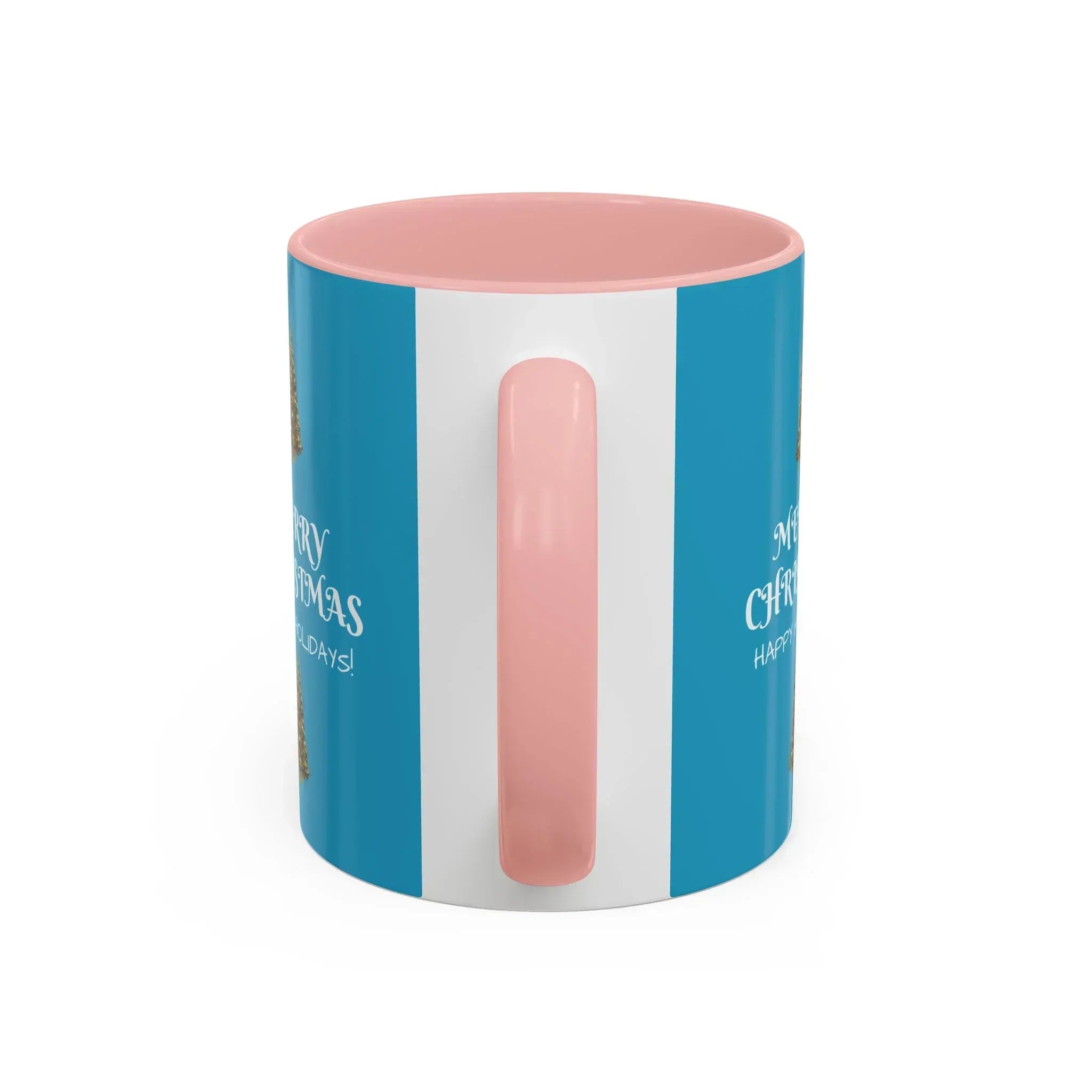 Merry Christmas and Happy Holidays Mug - Accent Coffee Mug (11, 15oz) - KARARMDESIGN
