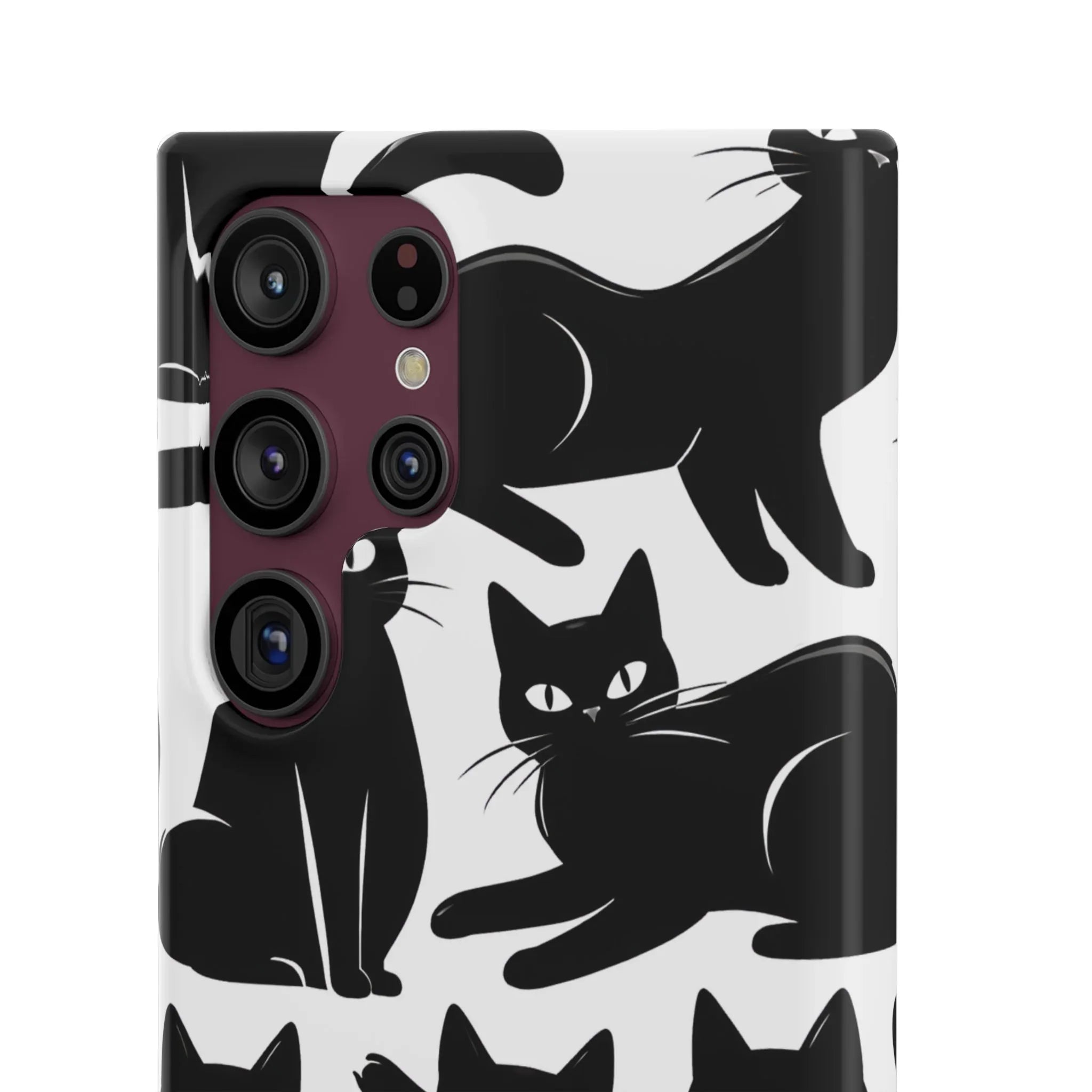 Black Cats Phone Case for iPhone 11-17 and Galaxy S20-S25 - KARARMDESIGN