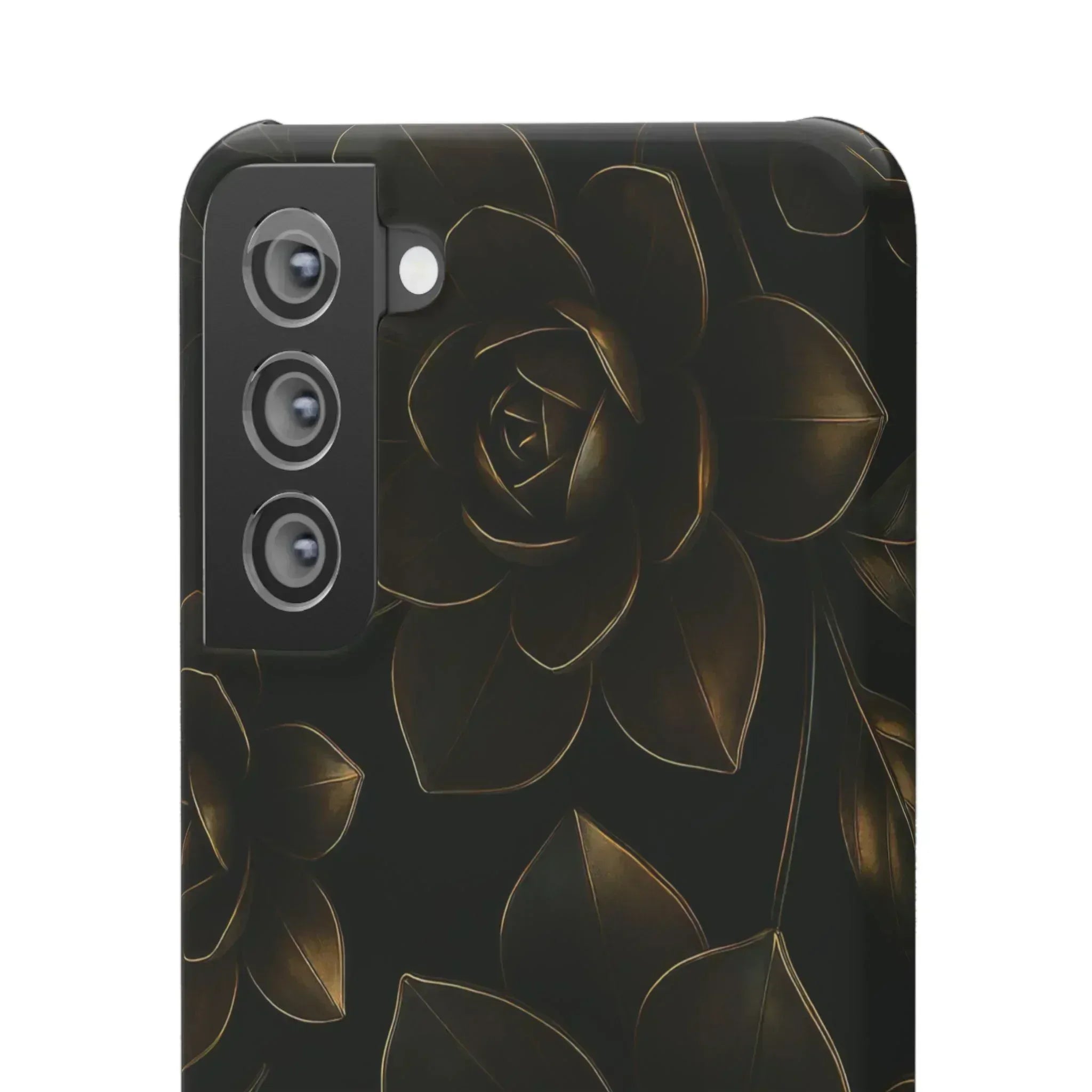 Metal Flower Phone Case for iPhone 8-16 and Galaxy S20-S24 - KARARMDESIGN
