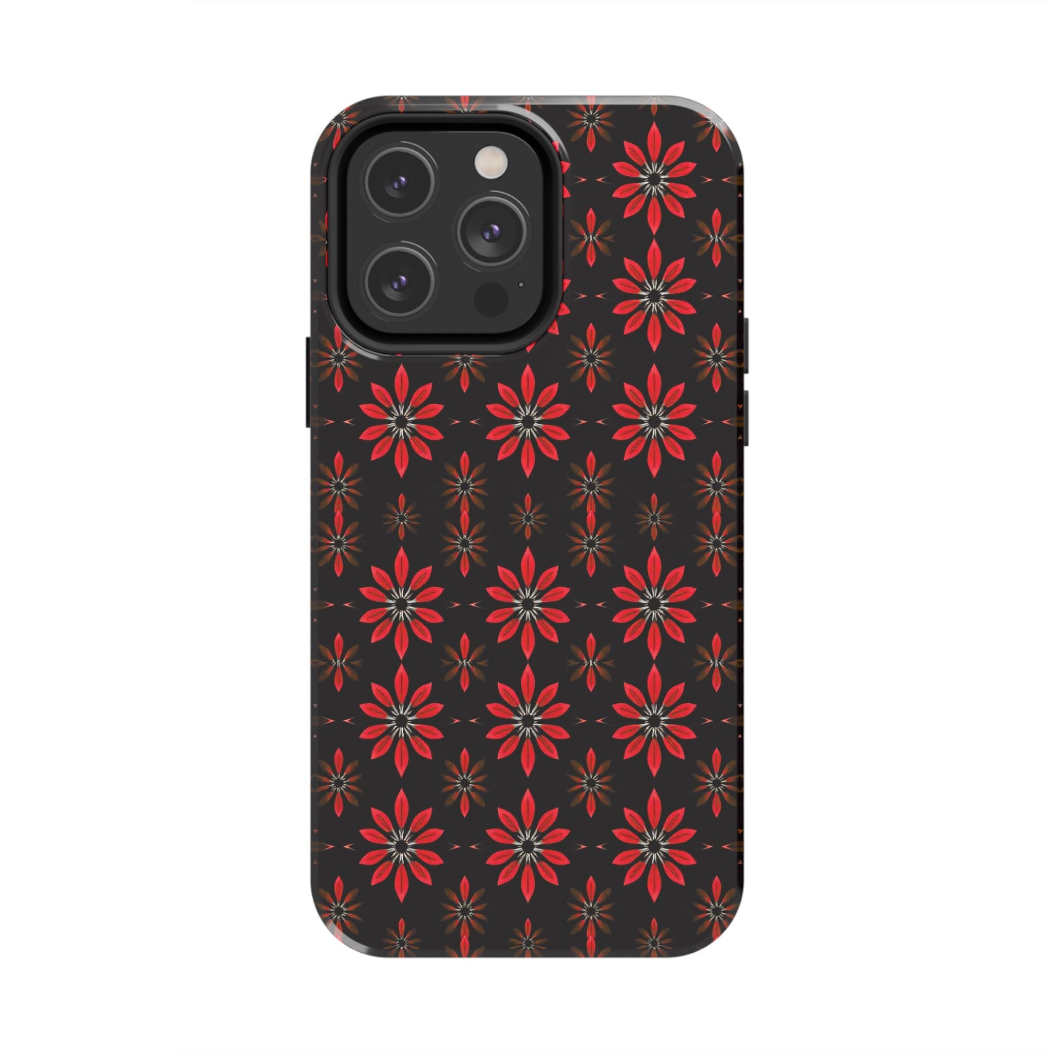 Symmetric Floral Phone Case for iPhone 11-17 and Galaxy S21-S25