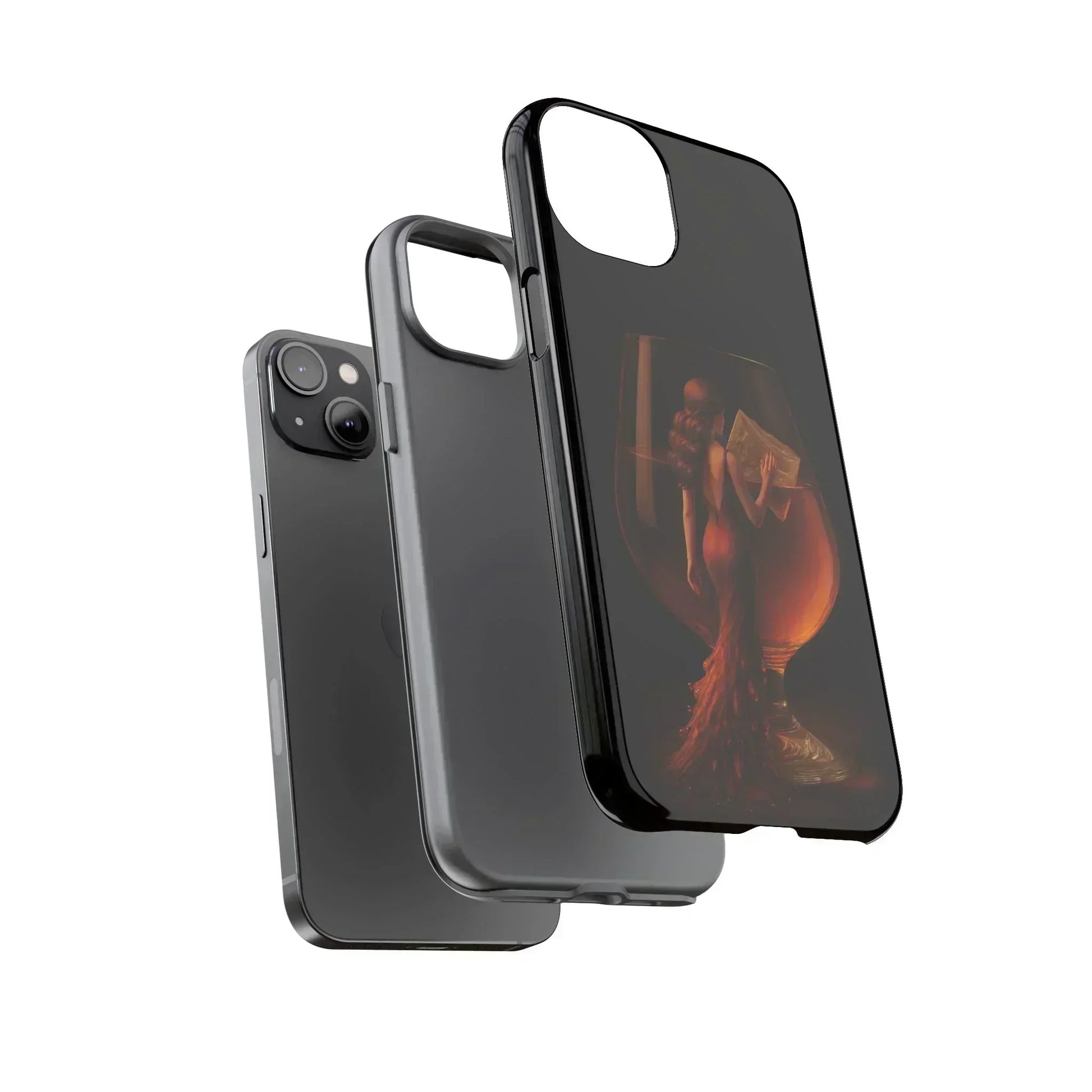 Elegant Midnight Lady Phone Case for iPhone 8-16 and Google Pixel up to 9 Models - KarArmDesign