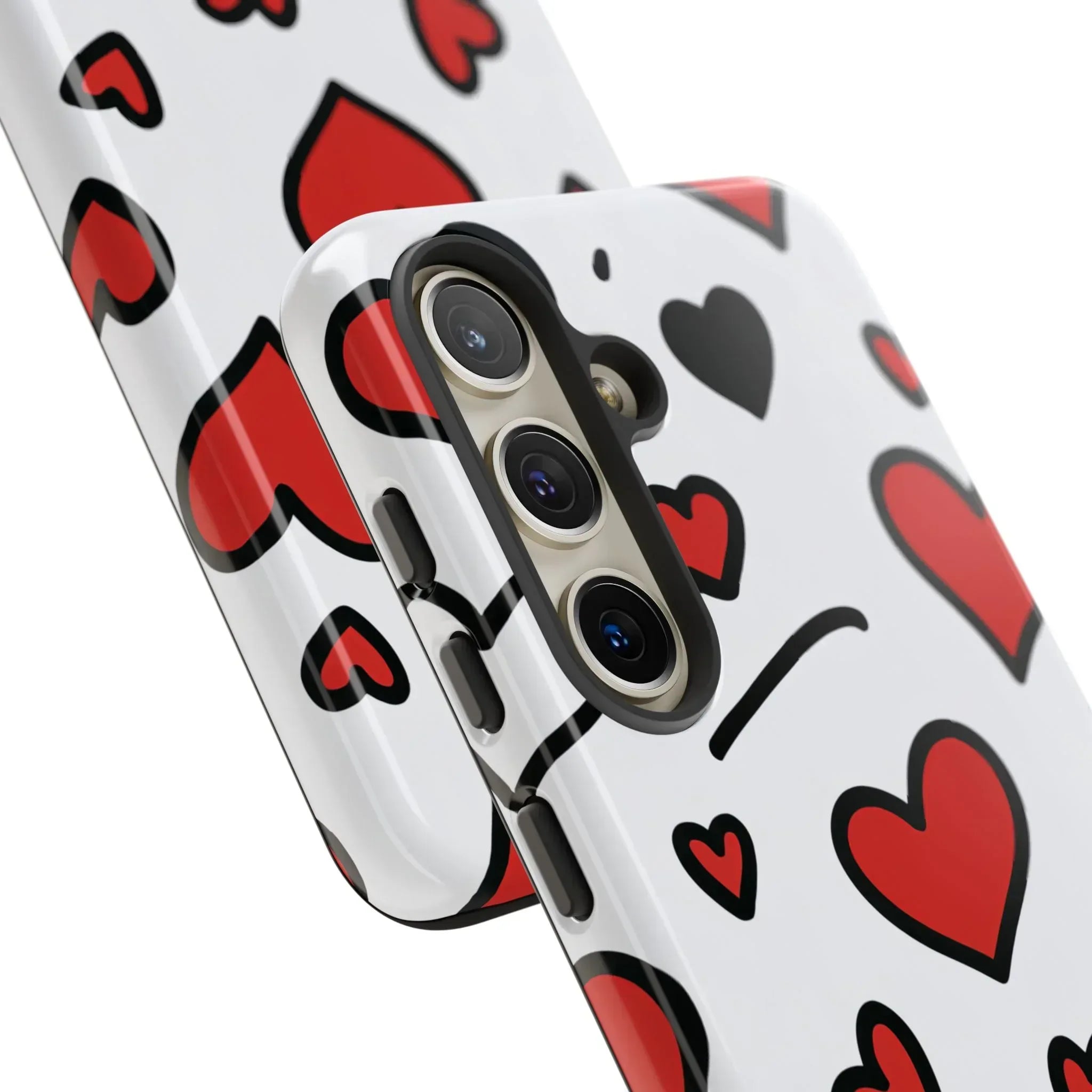 Scattered Hearts Phone Case for iPhone 11-17 and Galaxy S10-S25 - KARARMDESIGN