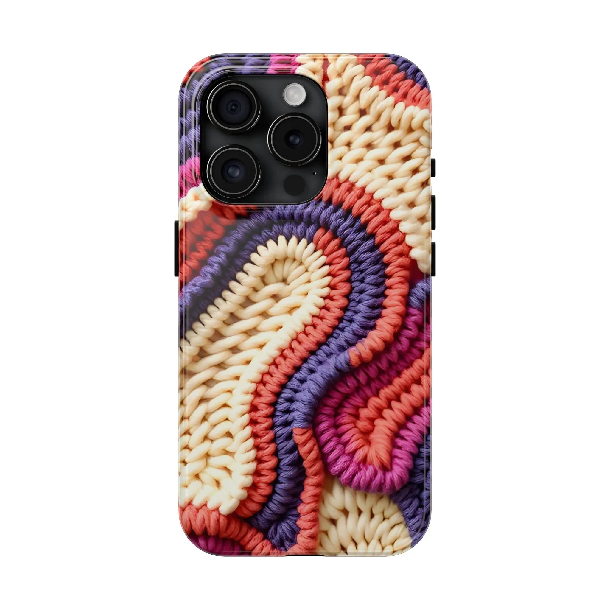 Handwoven Textile Art Phone Case for iPhone 11-17 and Galaxy S21-S25 - KARARMDESIGN