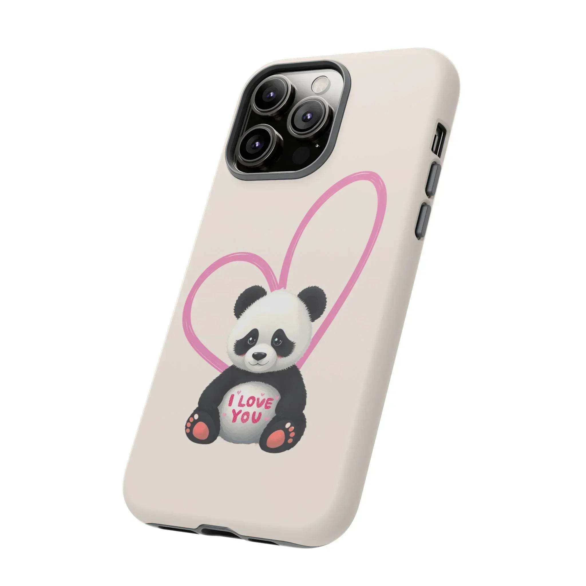 Cute Panda Heart Love Phone Case for iPhone 8-16 - KARARMDESIGN