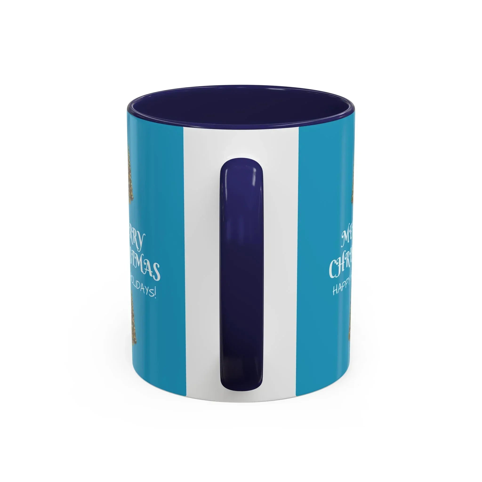 Merry Christmas and Happy Holidays Mug - Accent Coffee Mug (11, 15oz) - KARARMDESIGN