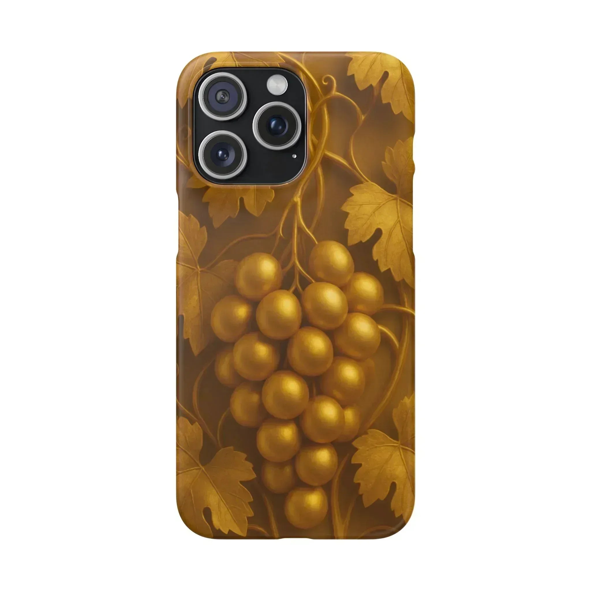 Golden Grapes Phone Case for iPhone 8–16 - KARARMDESIGN