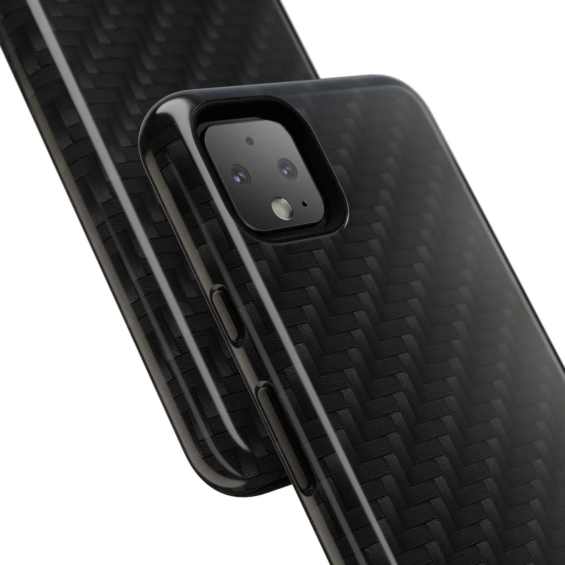 Black Carbon Phone Case Tough Case for iPhone 8-16 and Google Pixel up to 9 Models - KarArmDesign
