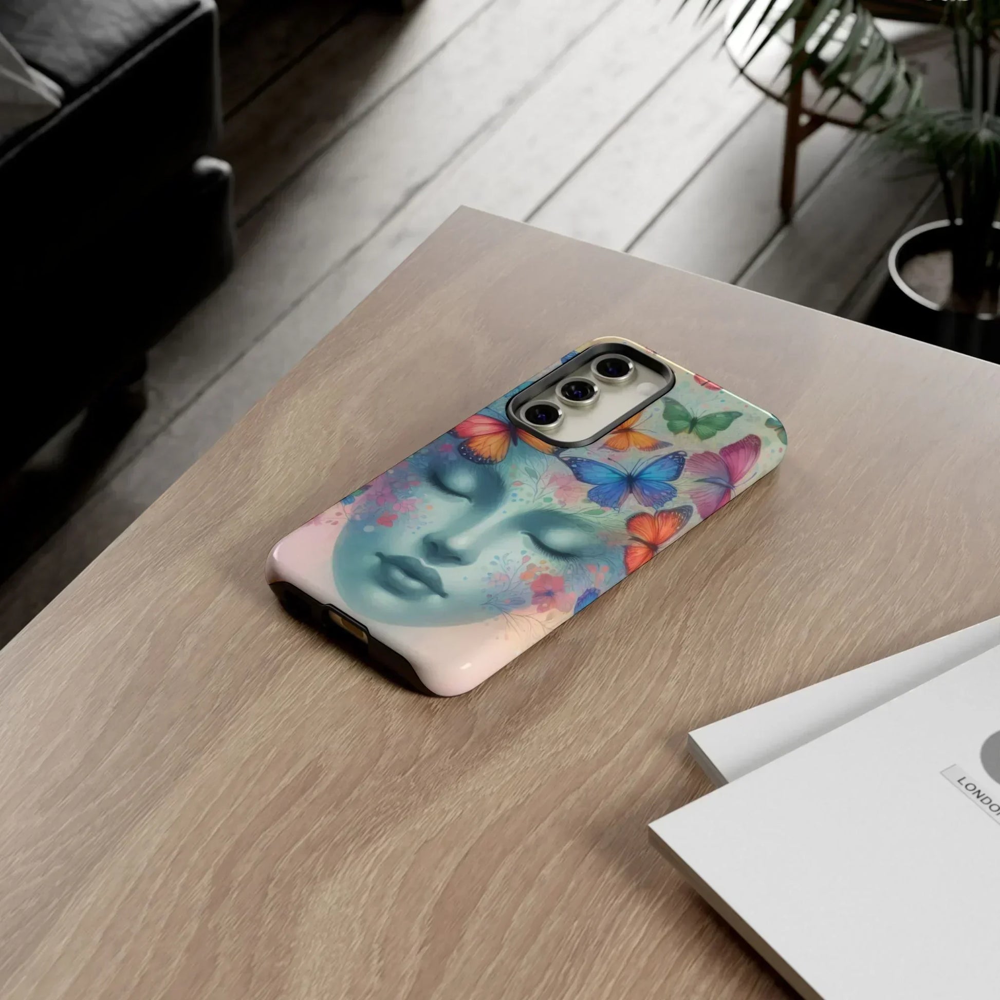 Butterfly Bloom Dreamy Woman Phone Case for Galaxy and Pixel - KarArmDesign