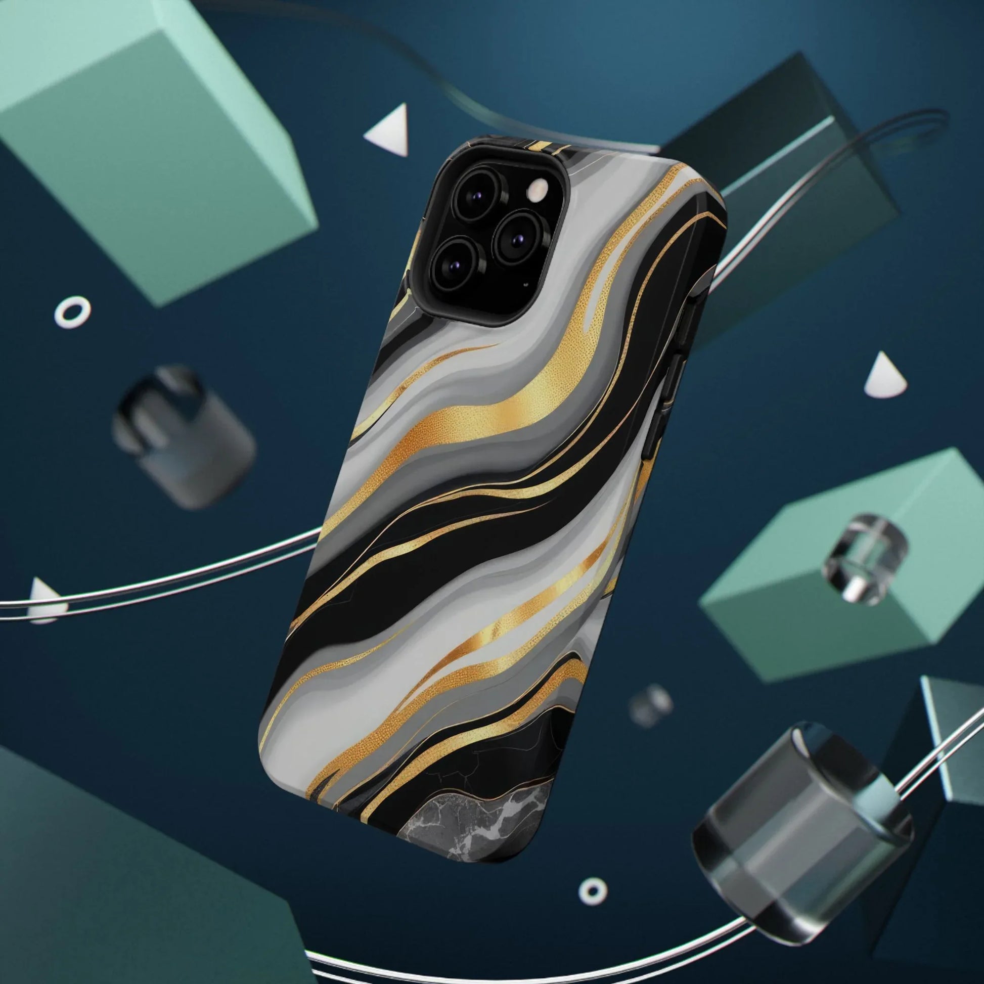 Modern Marble Flow Phone Case for iPhone 11-17 - KARARMDESIGN