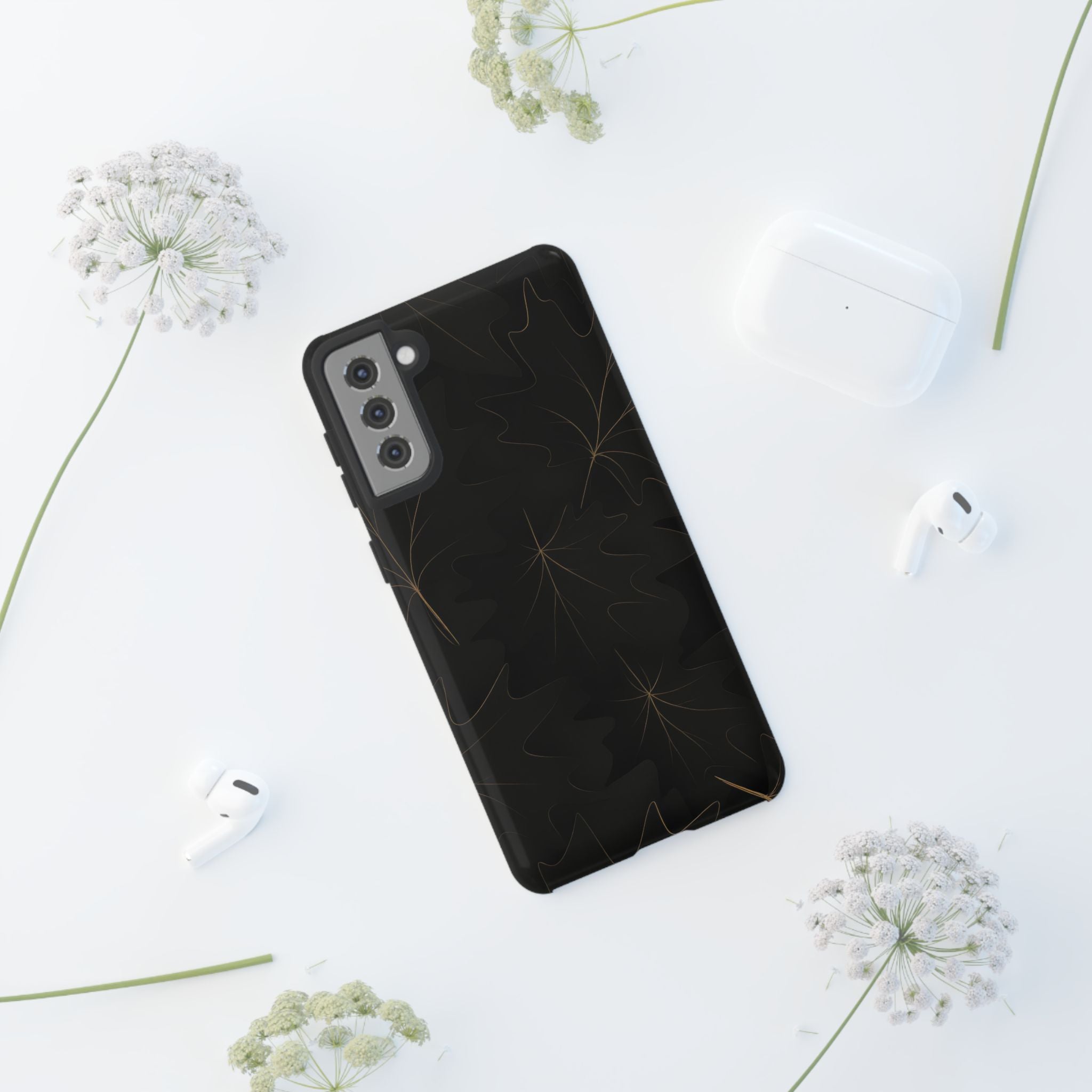 Luxury Fall Leaf Phone Case – Samsung Galaxy S20–S26 & Google Pixel 6-9