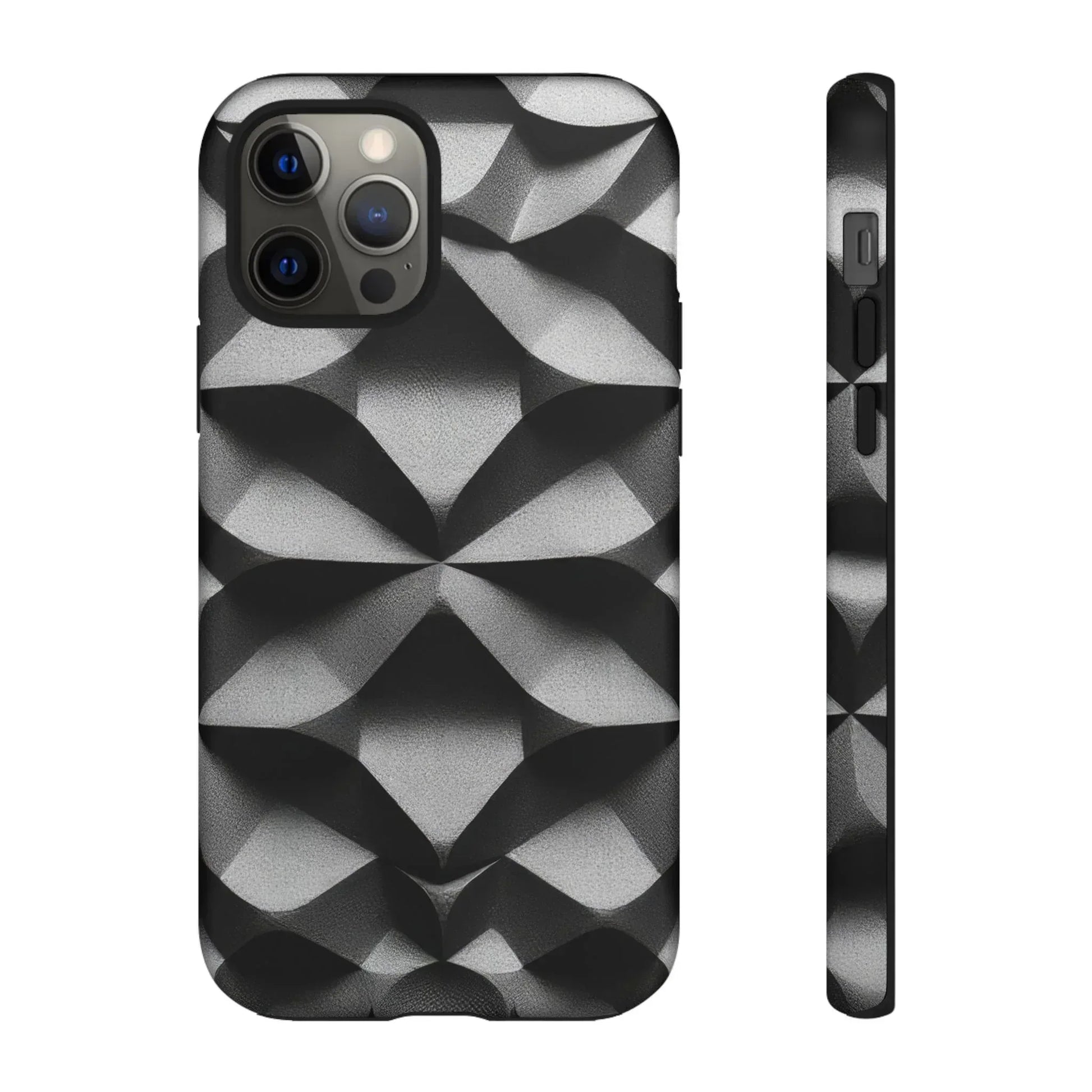 3D Geometric Phone Case for iPhone 8–17 - KARARMDESIGN