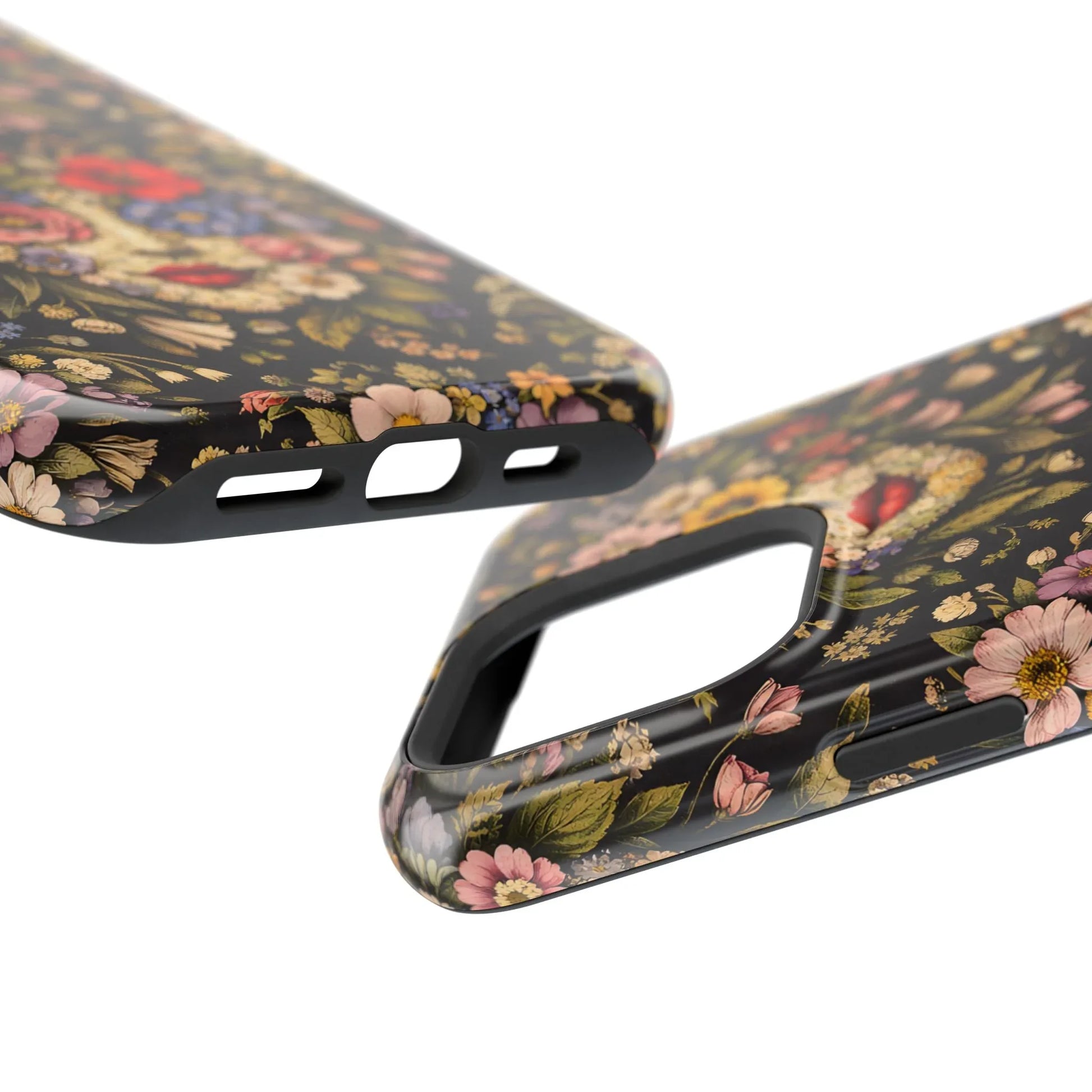 Vintage Flower Face Phone Case for iPhone 13-17 - KARARMDESIGN