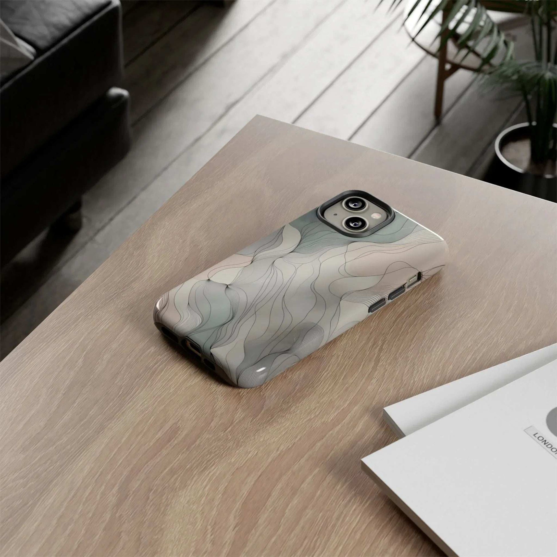 Pastel Wave Phone Case – Minimalist Design for iPhone & Pixel - KARARMDESIGN