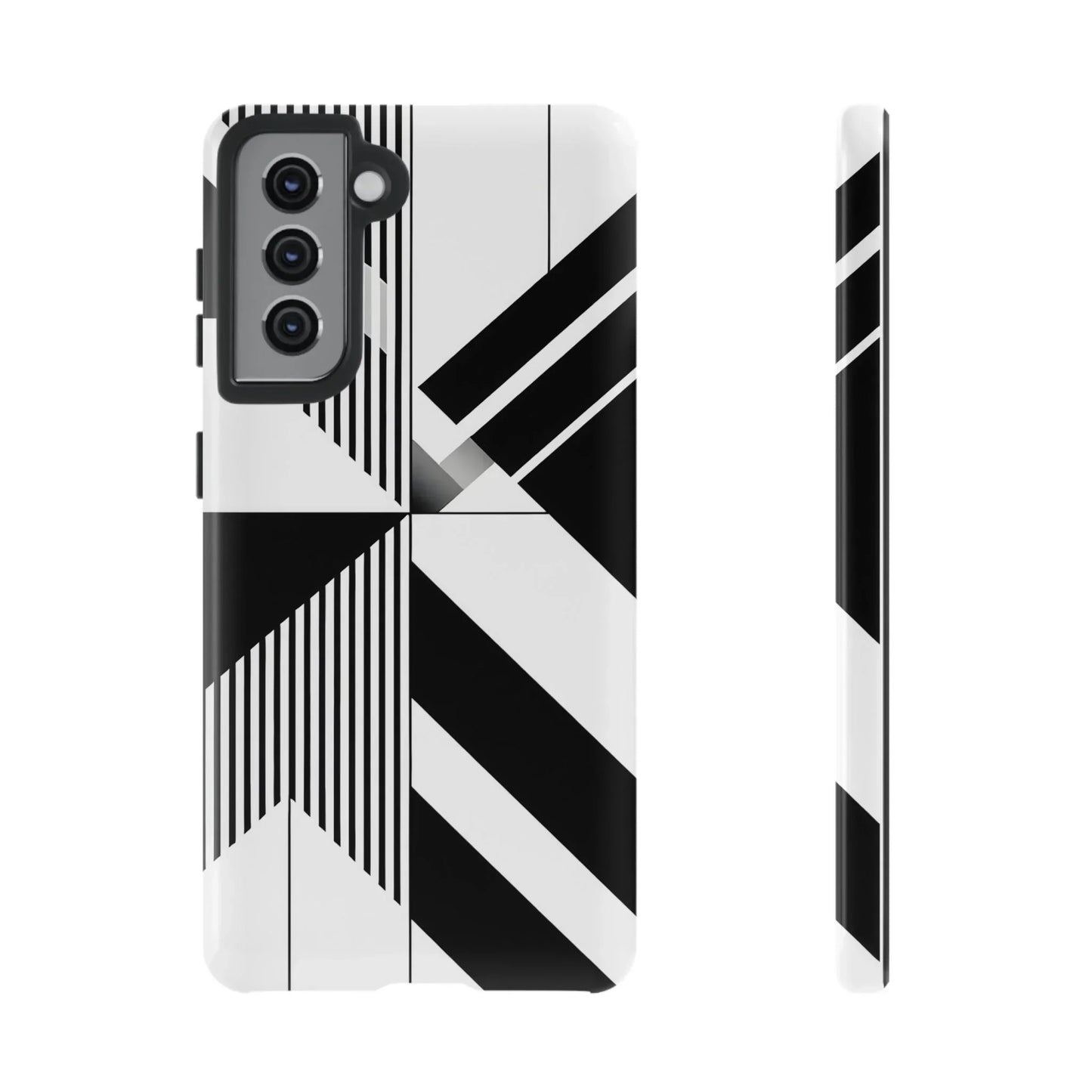 Monochrome Tough Phone Case for iPhone 11-16 and Samsung Galaxy S10–S25 Models - KarArmDesign