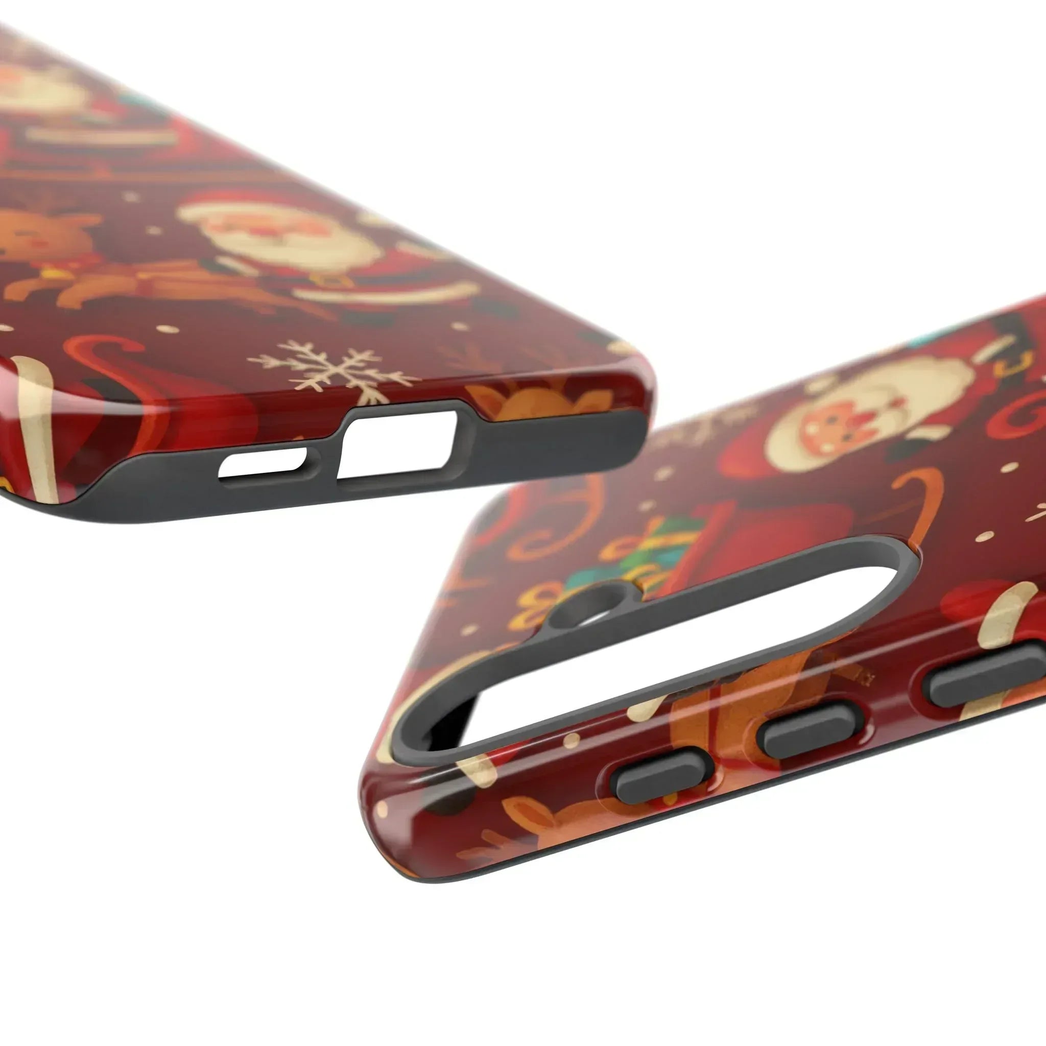 Santa Sleigh Ride Phone Case for iPhone 11-17 and Galaxy S10-S25 - KARARMDESIGN