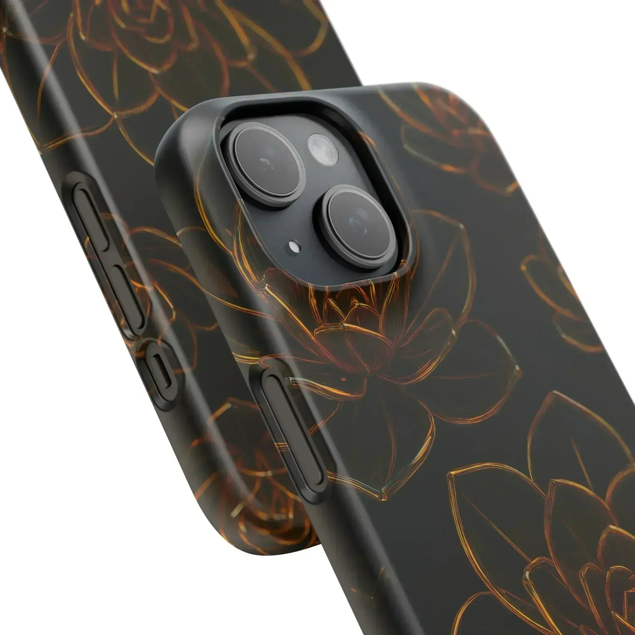 Glass Flower Phone Case for iPhone 8-16 and Galaxy S20-S24 - KARARMDESIGN