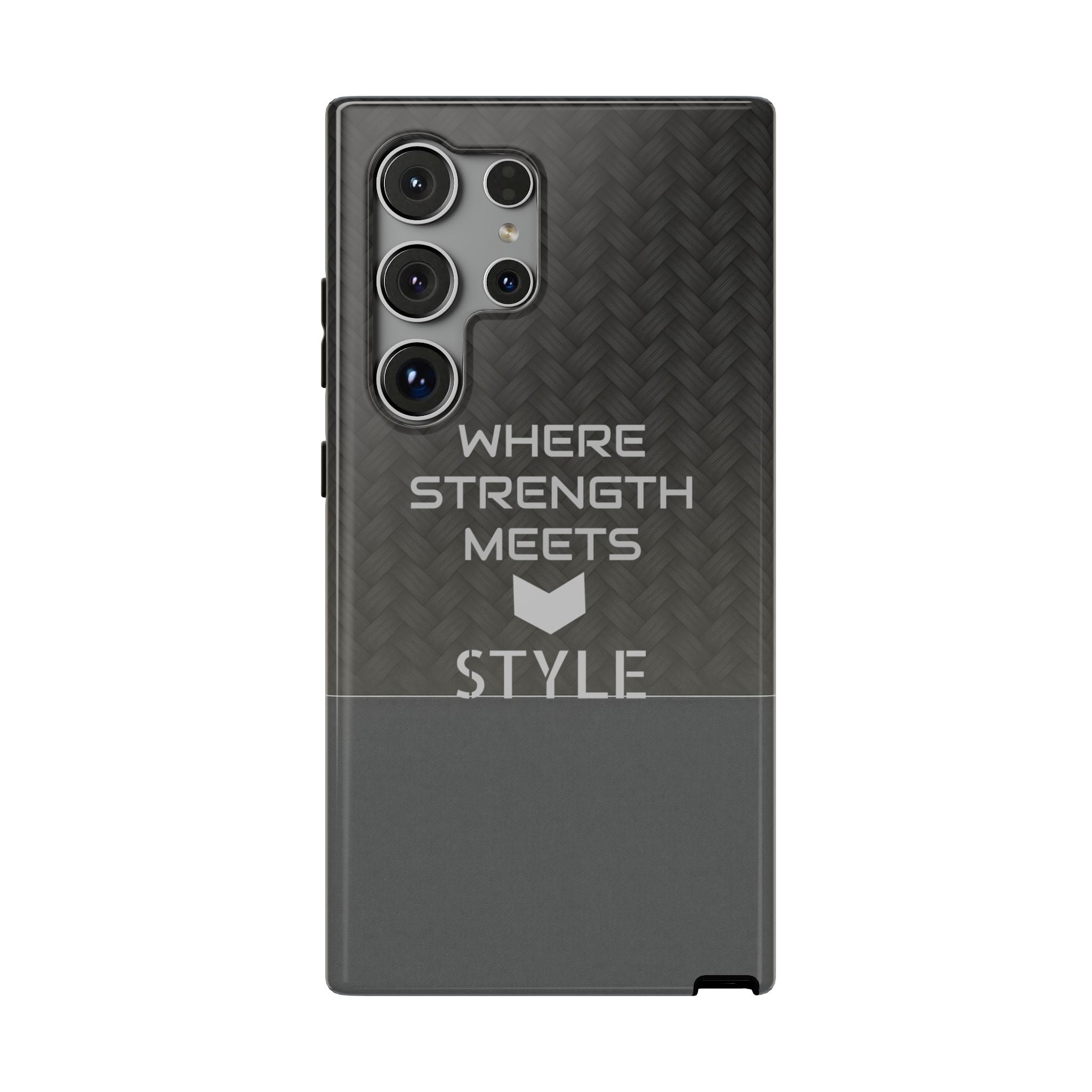 Gray Carbon Phone Case for iPhone 12-16 and Galaxy S21-S22