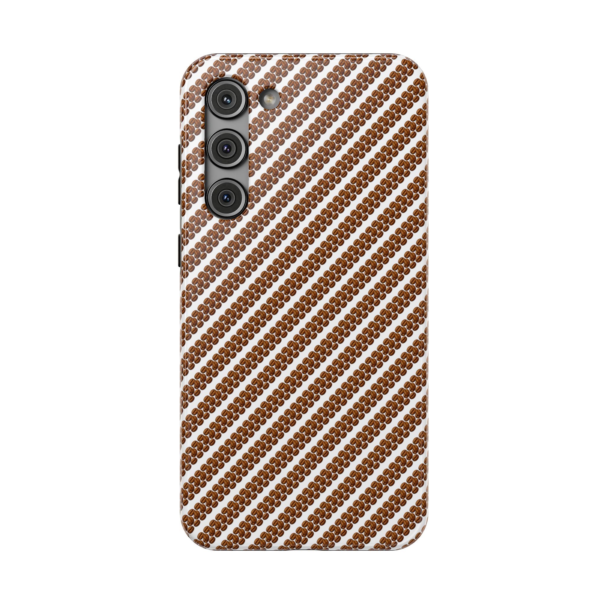 Coffee Pattern Phone Case for iPhone 11–17 & Samsung Galaxy S22–S26