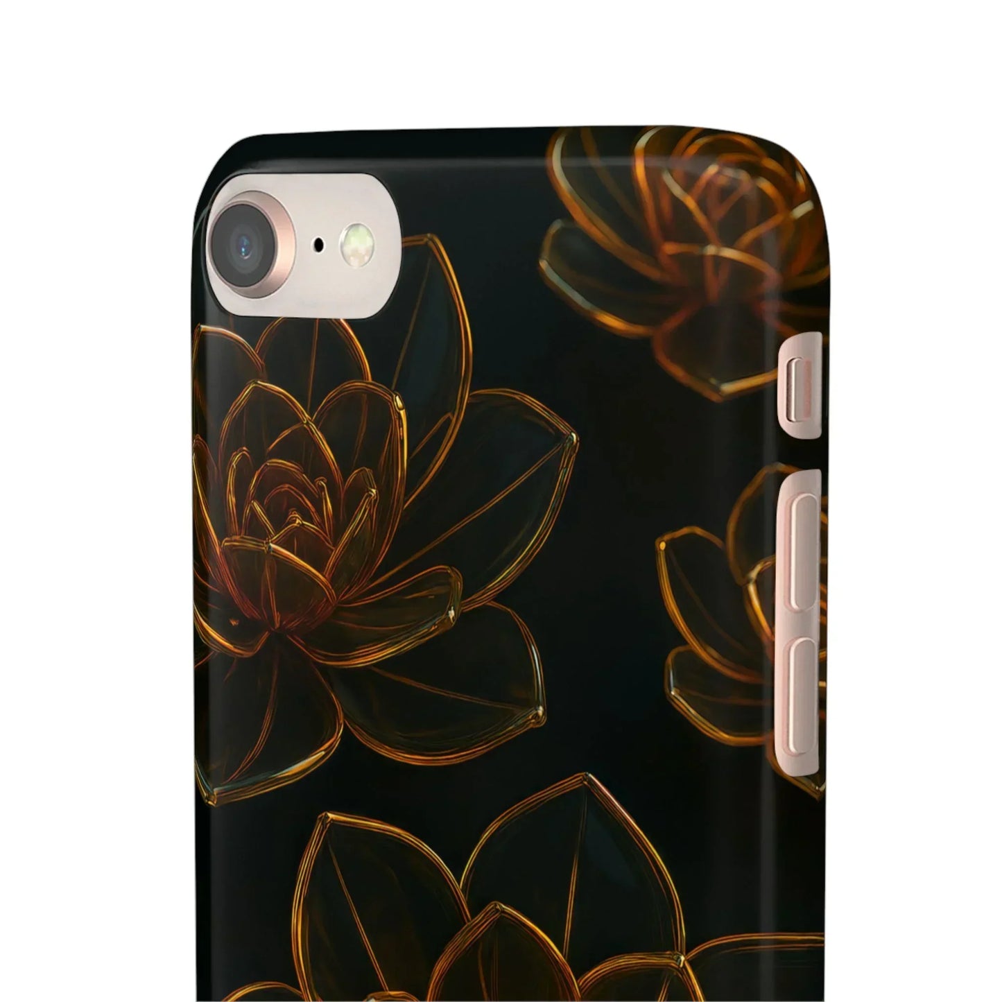 Glass Flower Phone Case for iPhone 7-16 and Galaxy S10-S24 Models