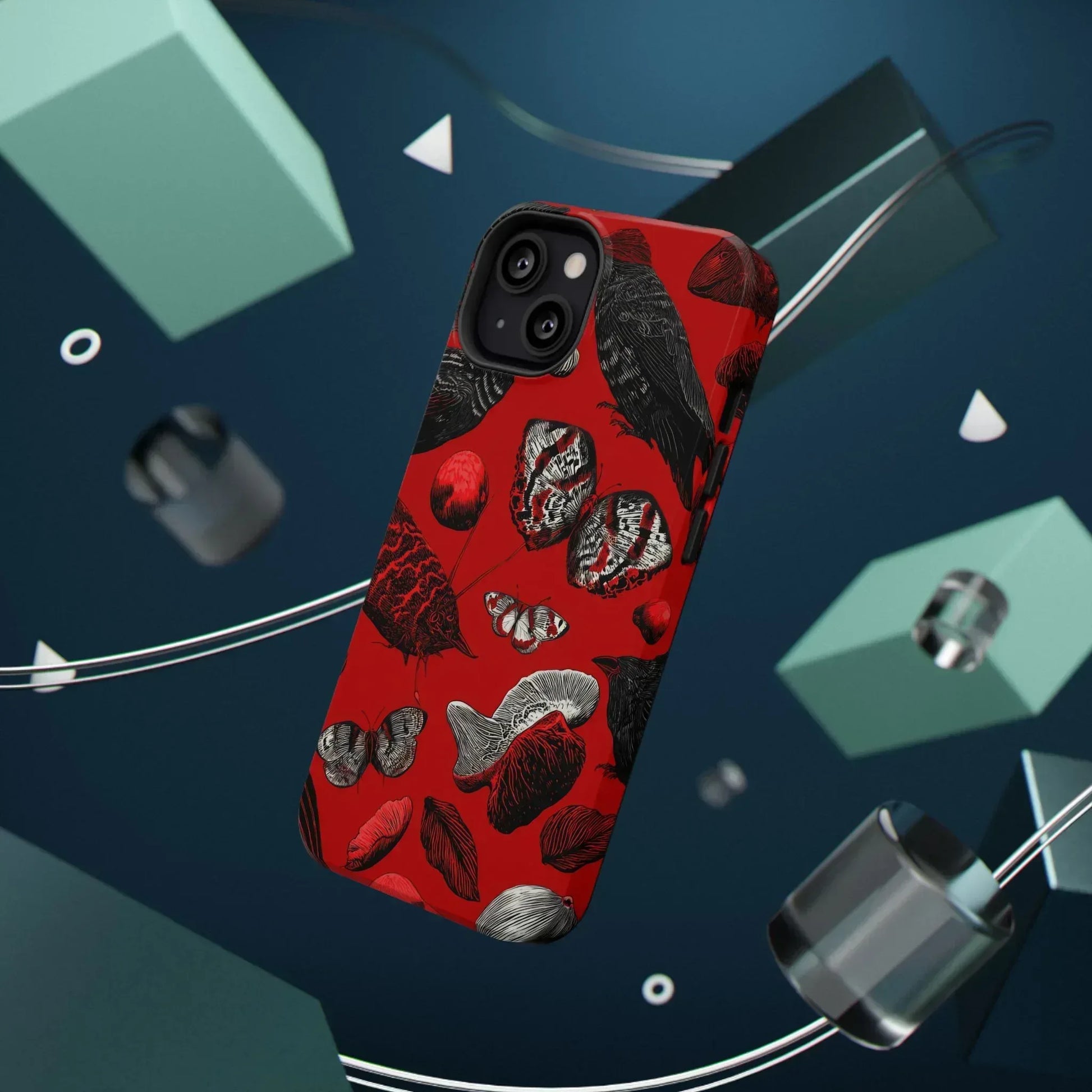 Crimson Wilderness Phone Case for iPhone 11-17 - KARARMDESIGN