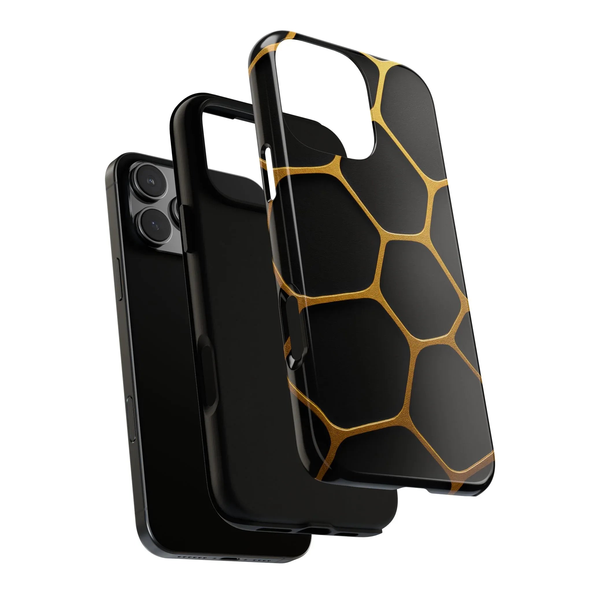 Golden Cellscape Phone Case for iPhone 8-17 and Galaxy S20-S25 - KARARMDESIGN