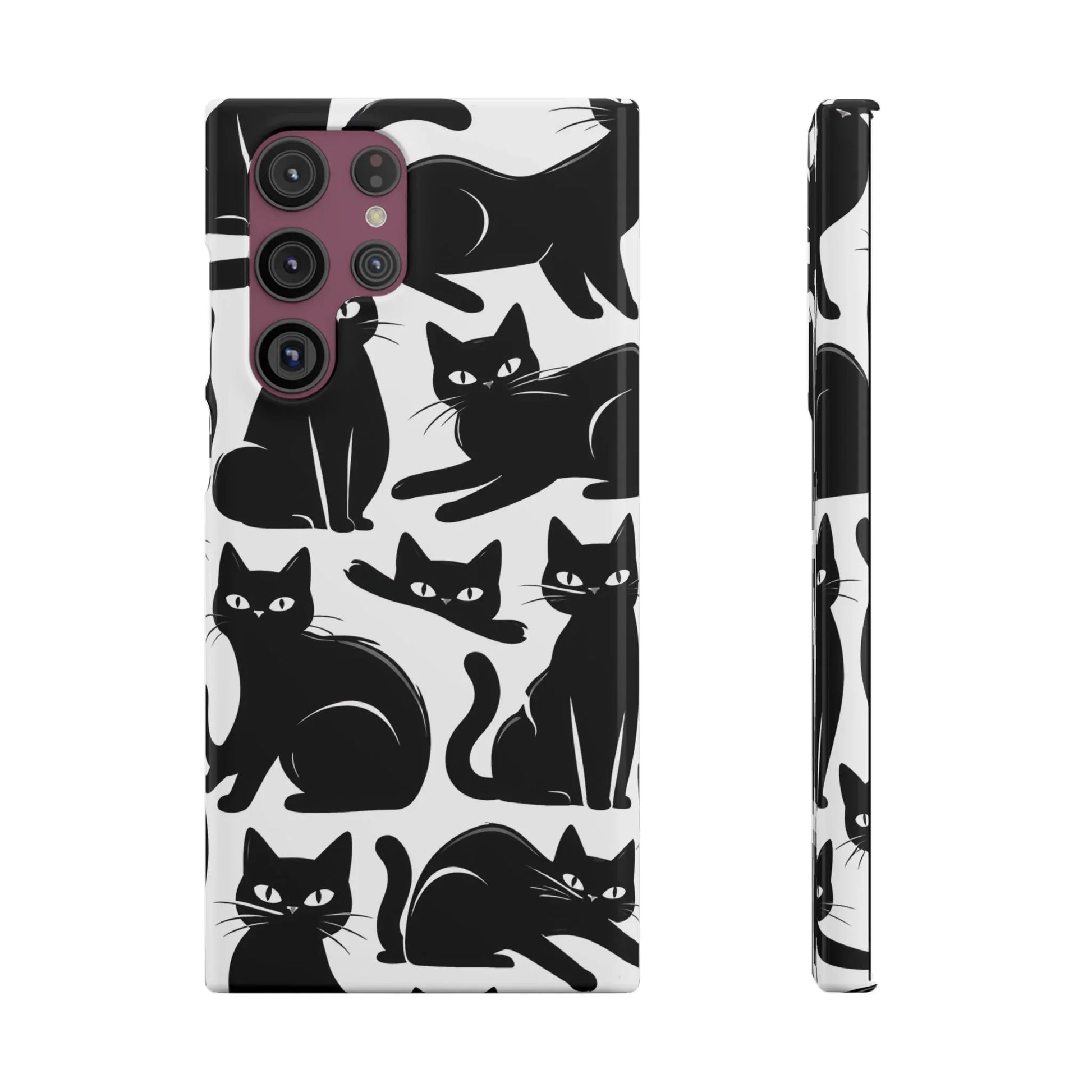 Black Cats Phone Case for iPhone 11-17 and Galaxy S20-S25 - KARARMDESIGN