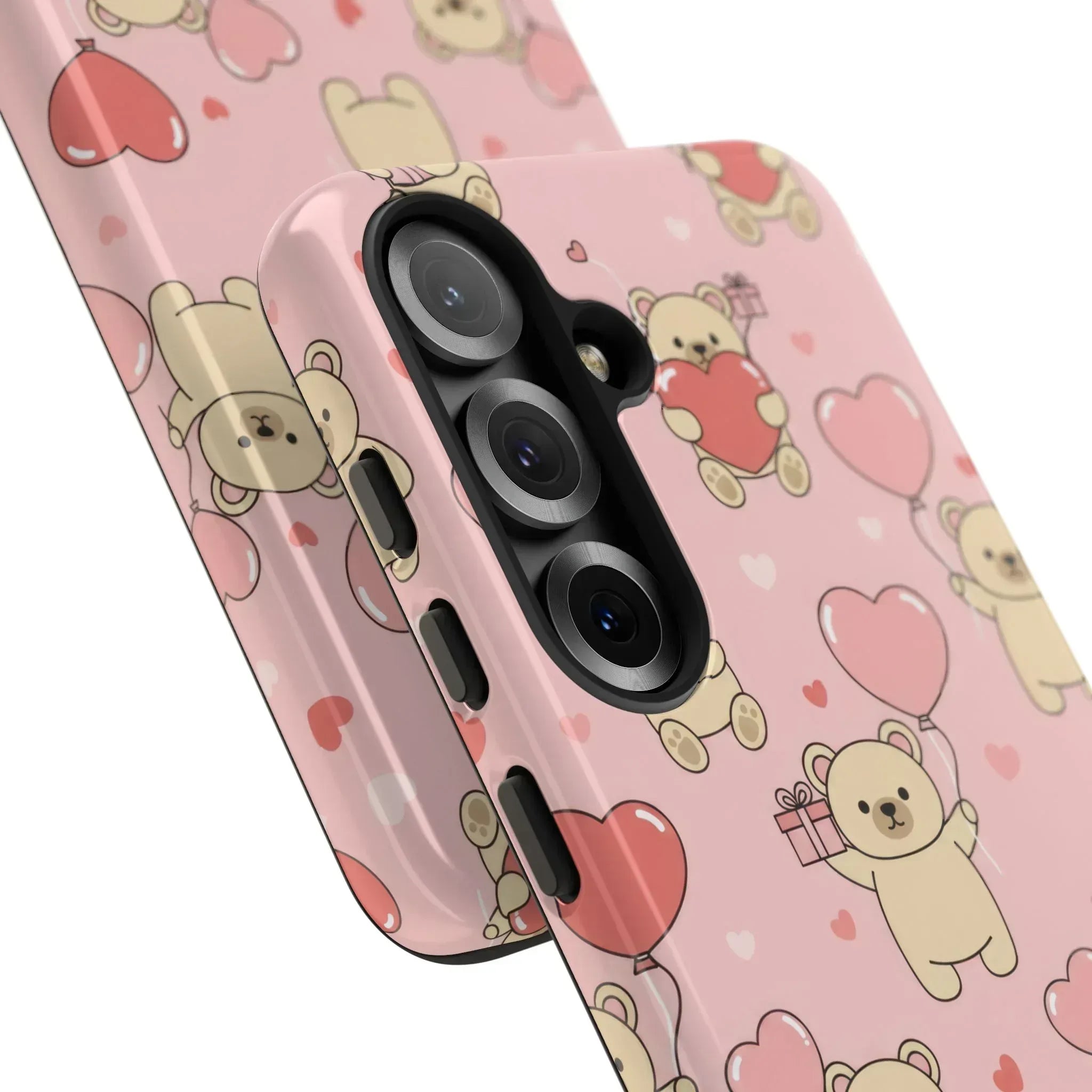 Teddy's Valentine Parade Phone Case for iPhone 11-17 and Galaxy S21-S25 - KARARMDESIGN