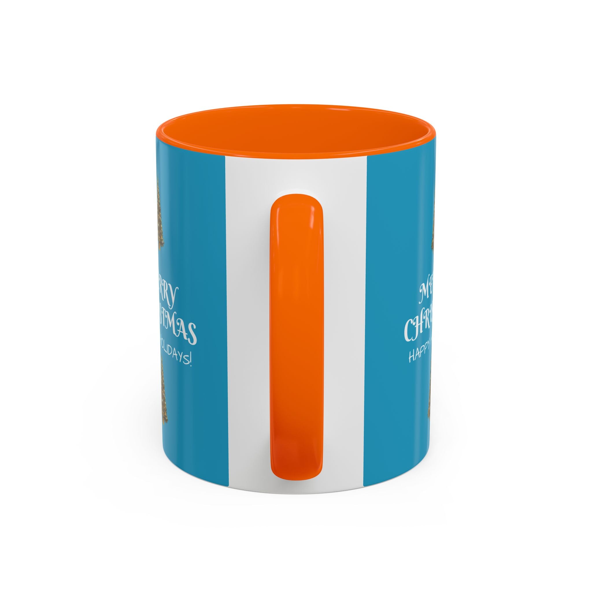 Merry Christmas and Happy Holidays Mug - Accent Coffee Mug (11, 15oz)