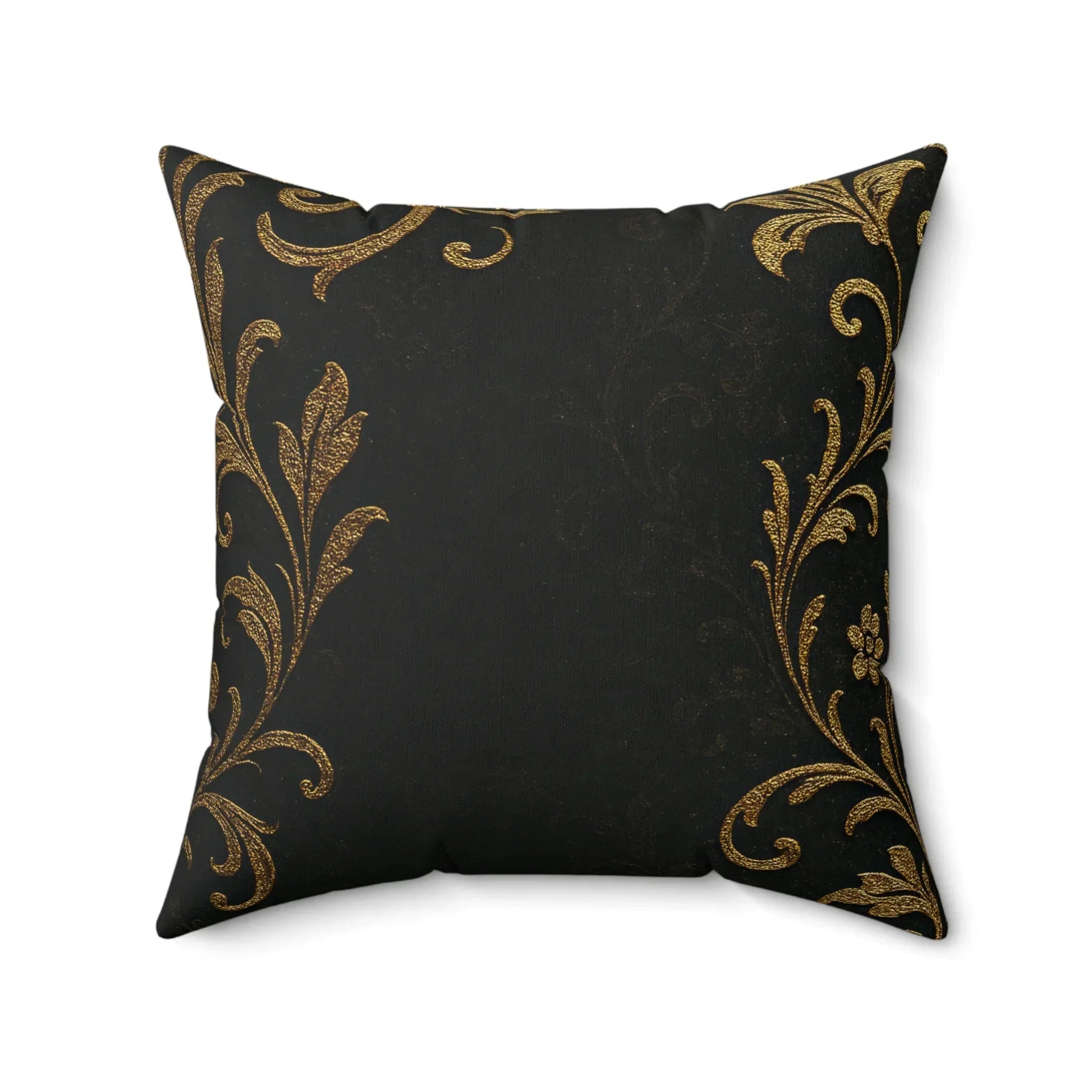 Midnight Bloom Faux Suede Square Pillow - KARARMDESIGN