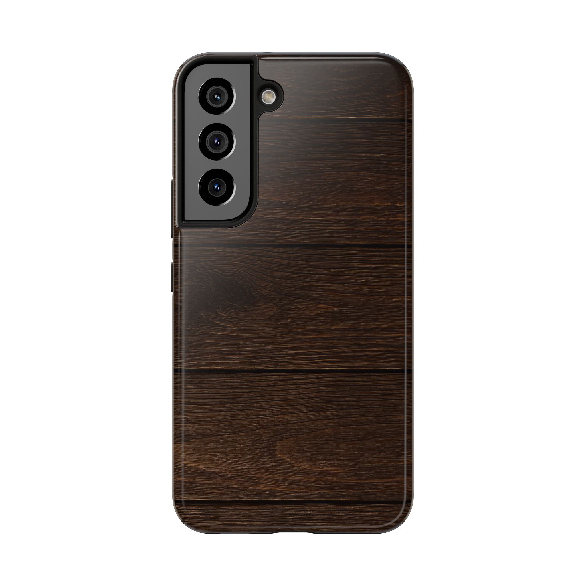 Dark Wood Grain Tough Case for iPhone & Samsung Galaxy