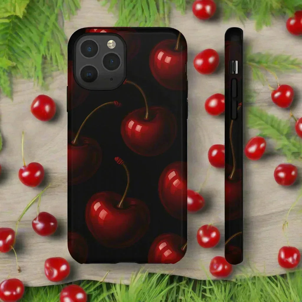 Cherry Phone Case for iPhone X-16 and Galaxy S20-S25 - KARARMDESIGN