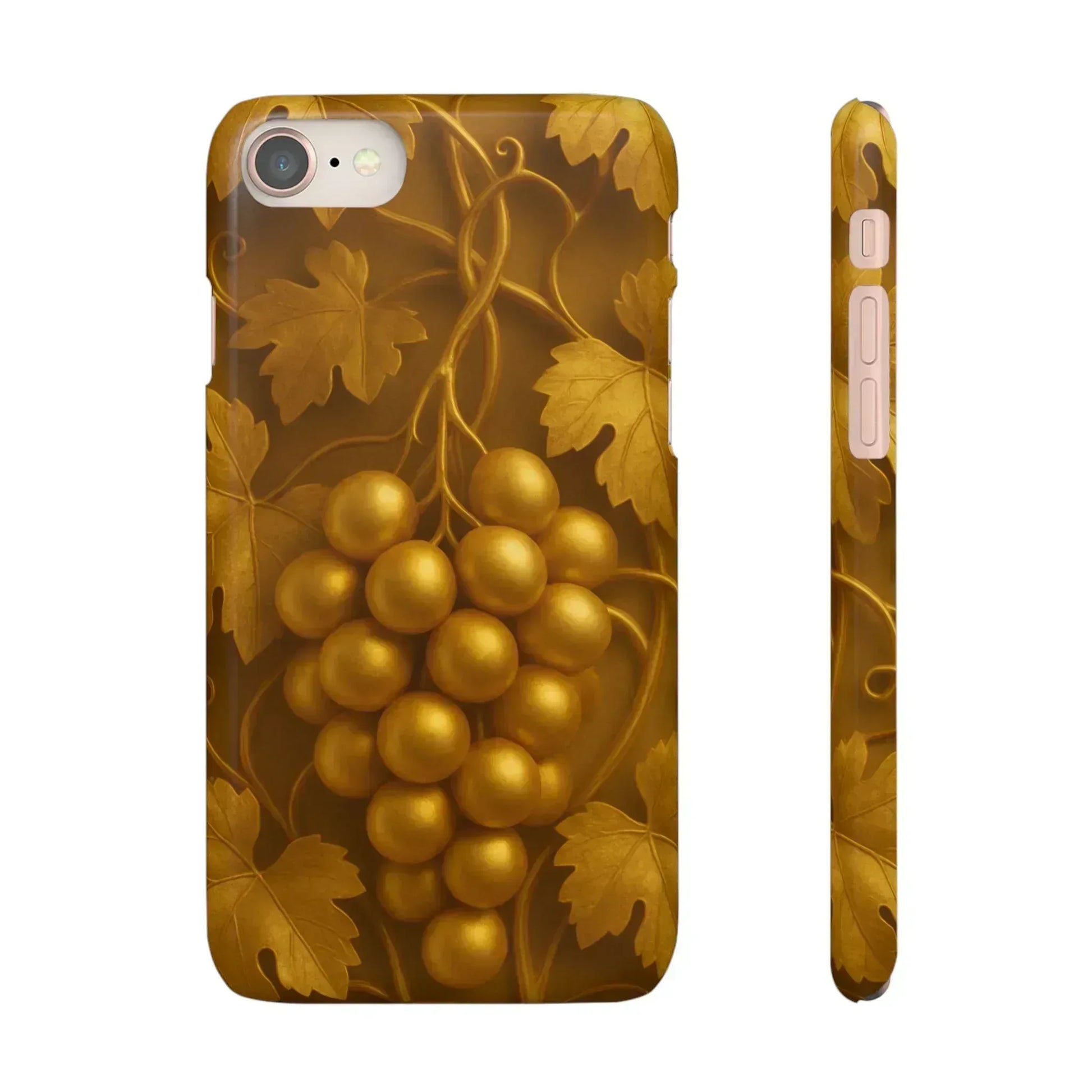 Golden Grapes Phone Case for iPhone 8–16 - KARARMDESIGN