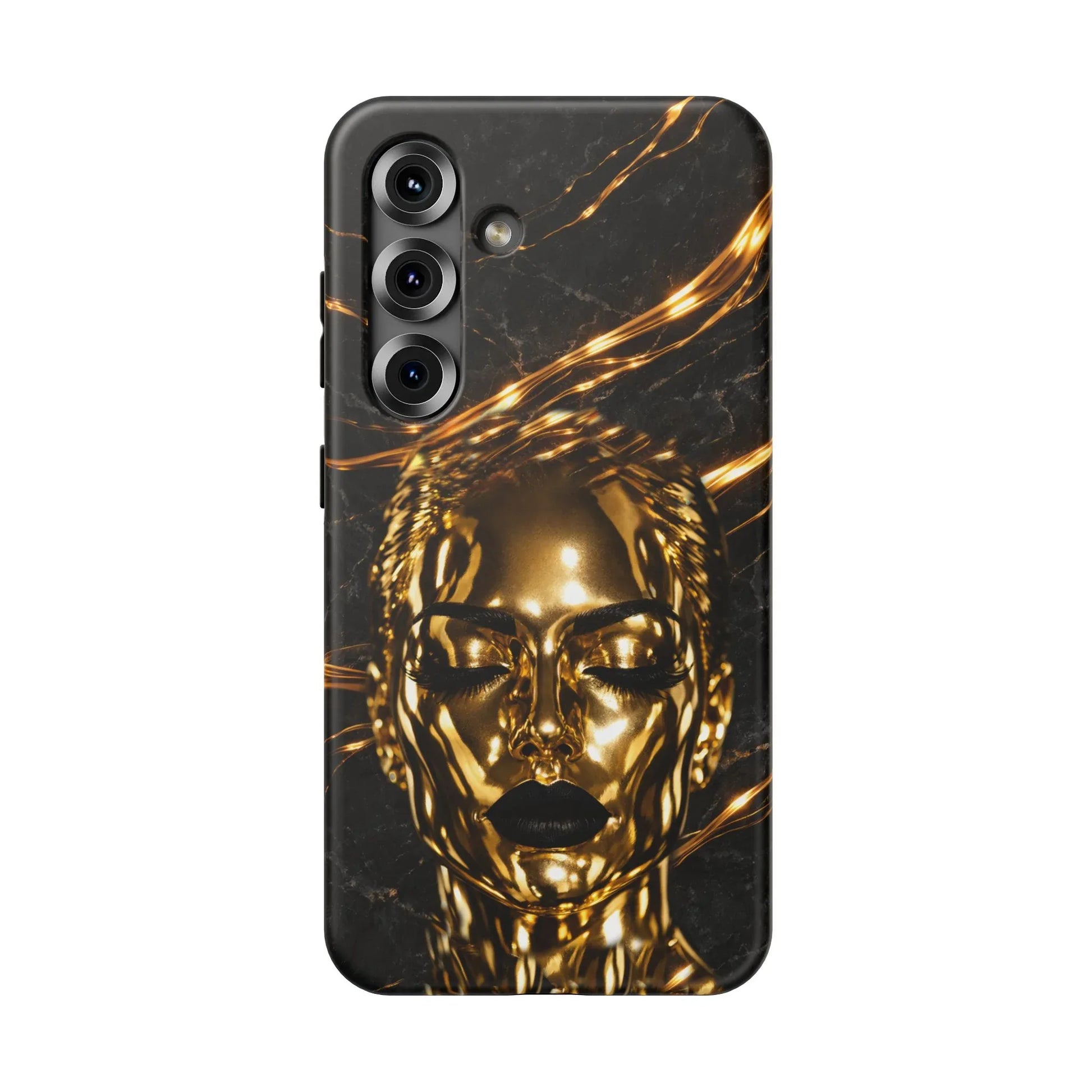 Luxury Gold Portrait Phone Case for iPhone 11-17 and Galaxy S21-S25 - KARARMDESIGN