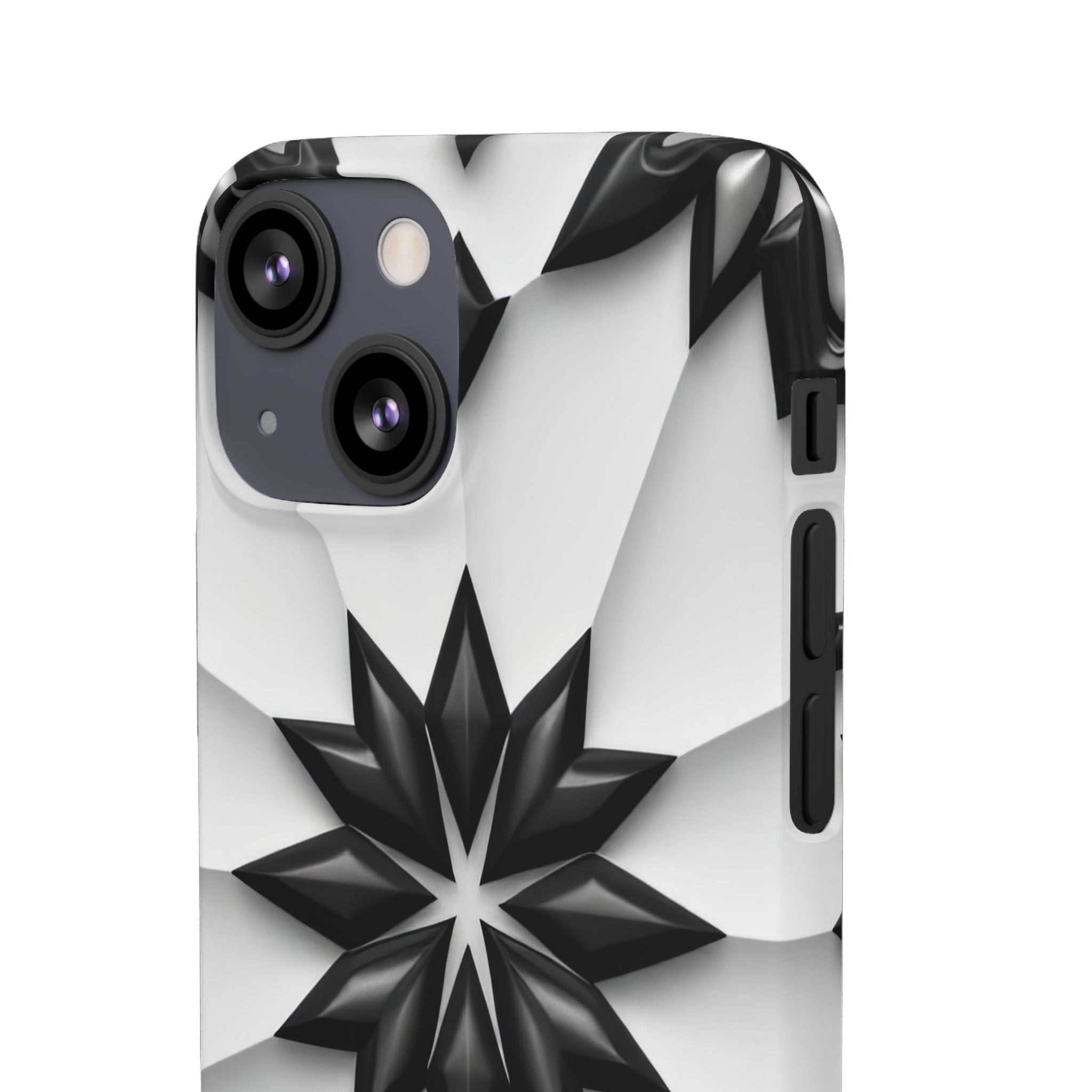 Black & White Geometric Snap Case for iPhone & Samsung Galaxy