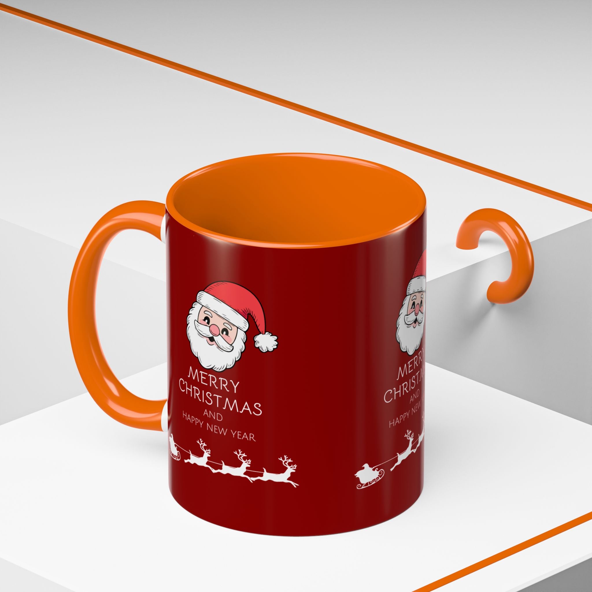 Season’s Smile – Christmas and New Year Accent Coffee Mug (11, 15oz)