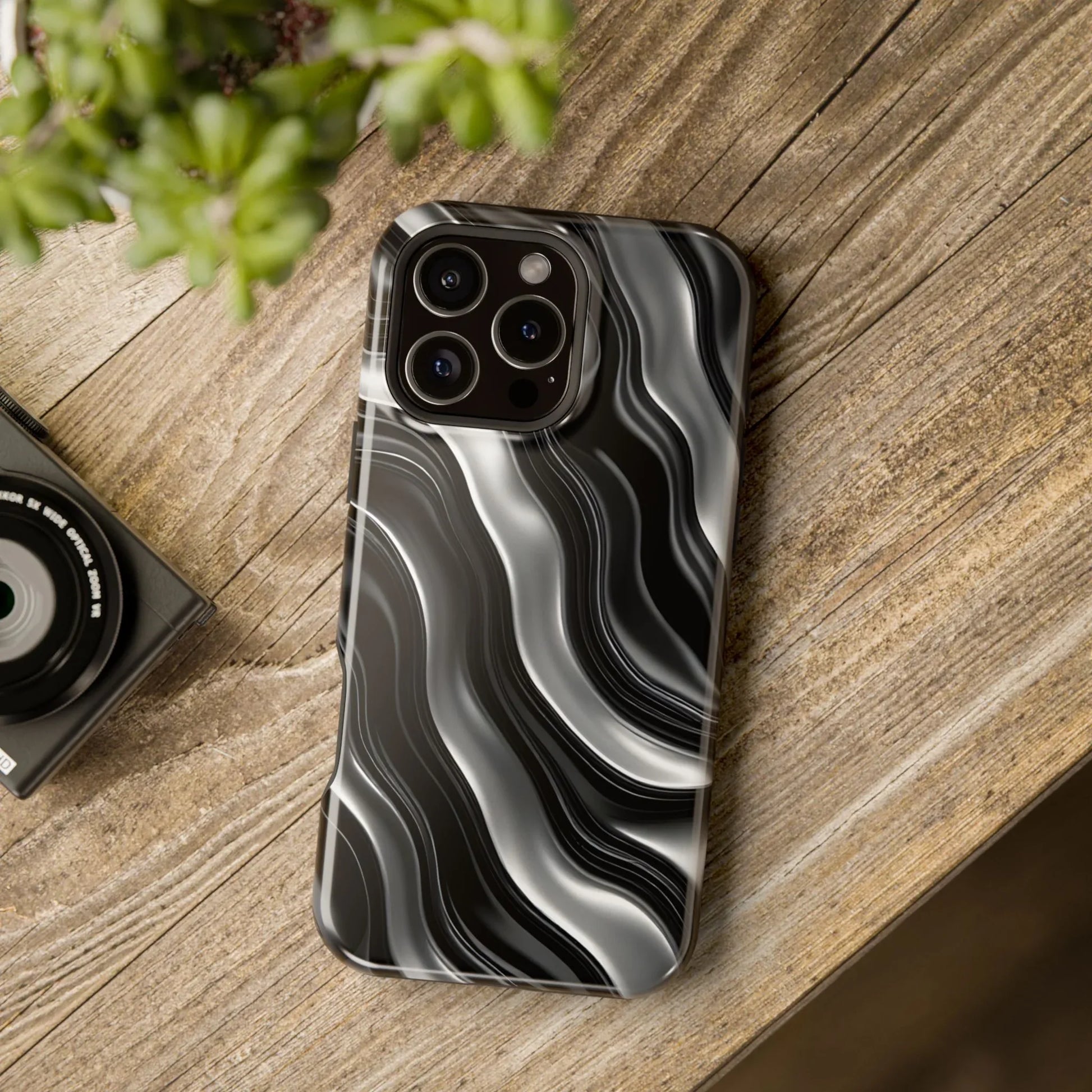 Wavy Illusion Marble Phone Case for iPhone 13-17 - KARARMDESIGN