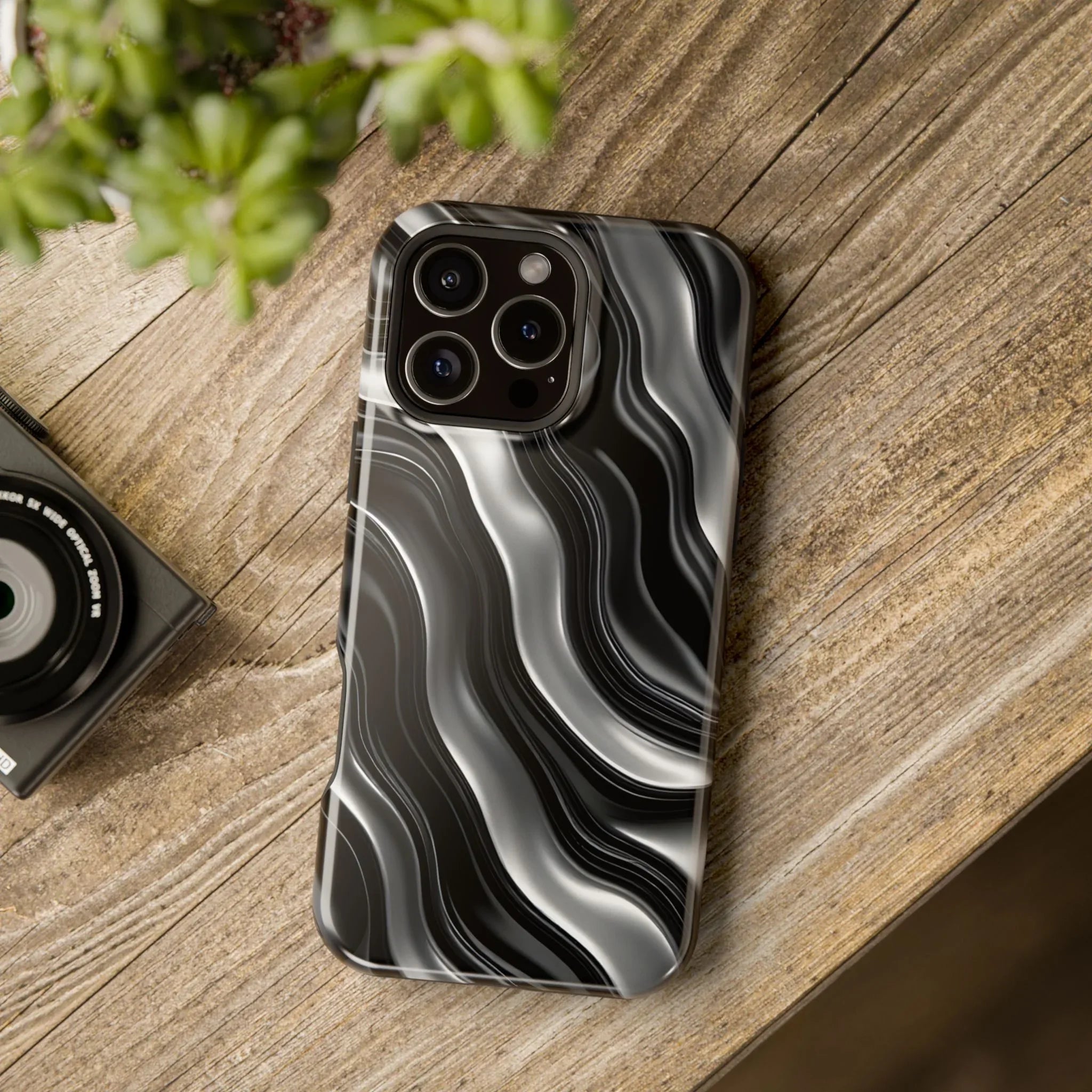 Wavy Illusion Marble Phone Case for iPhone 13-17 - KARARMDESIGN