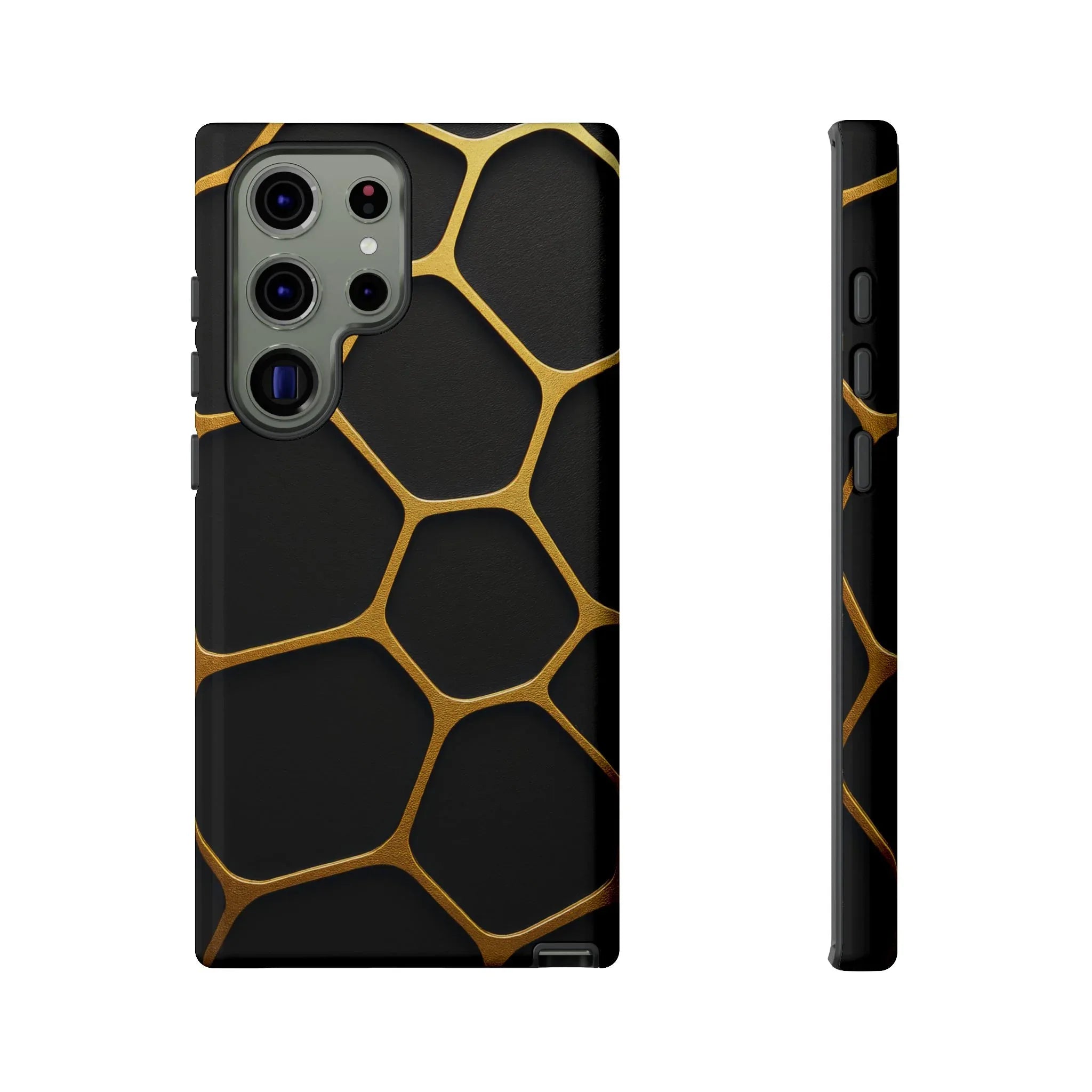 Golden Cellscape Phone Case for iPhone 8-17 and Galaxy S20-S25 - KARARMDESIGN