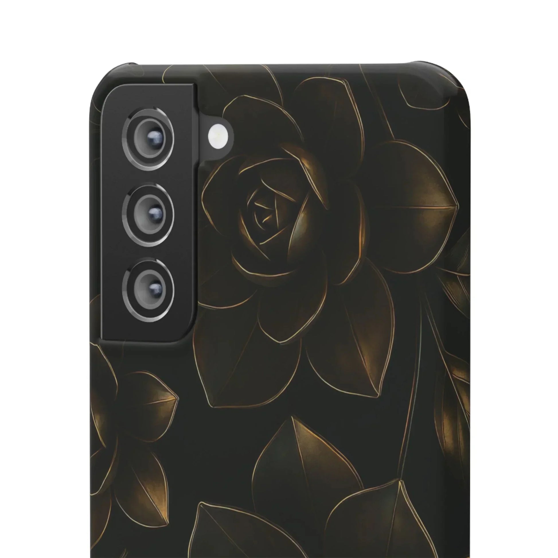 Metal Flower Phone Case for iPhone 7-16 and Galaxy S10-S24 Models - KarArmDesign