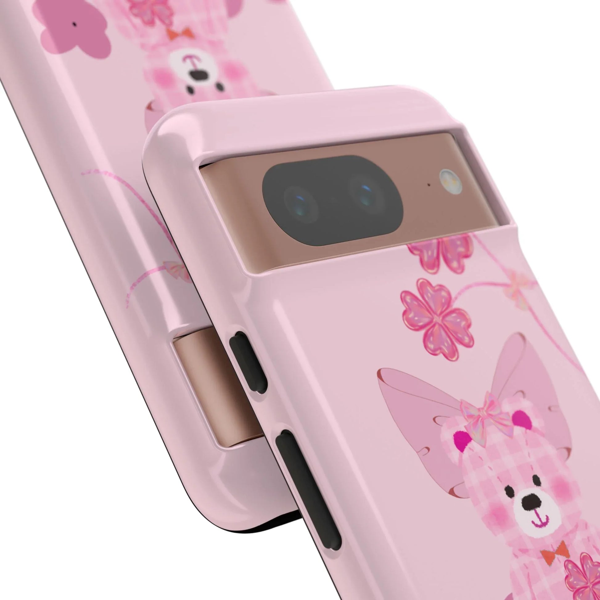 Pink Teddy Bear Phone Cases for iPhone, Pixel and Galaxy - KARARMDESIGN