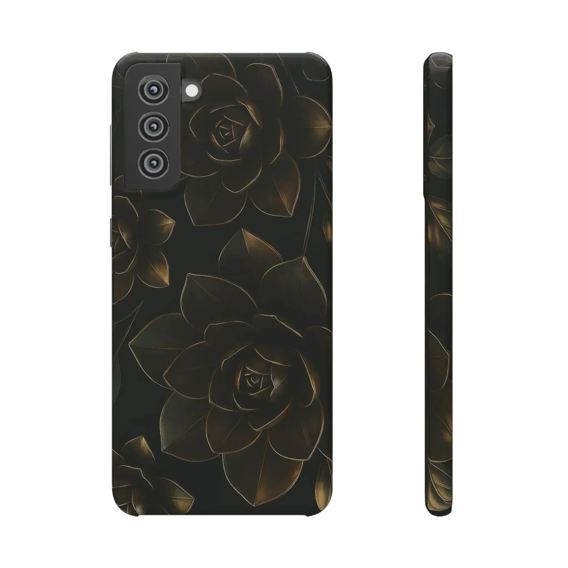 Metal Flower Phone Case for iPhone 8-16 and Galaxy S20-S24 - KARARMDESIGN