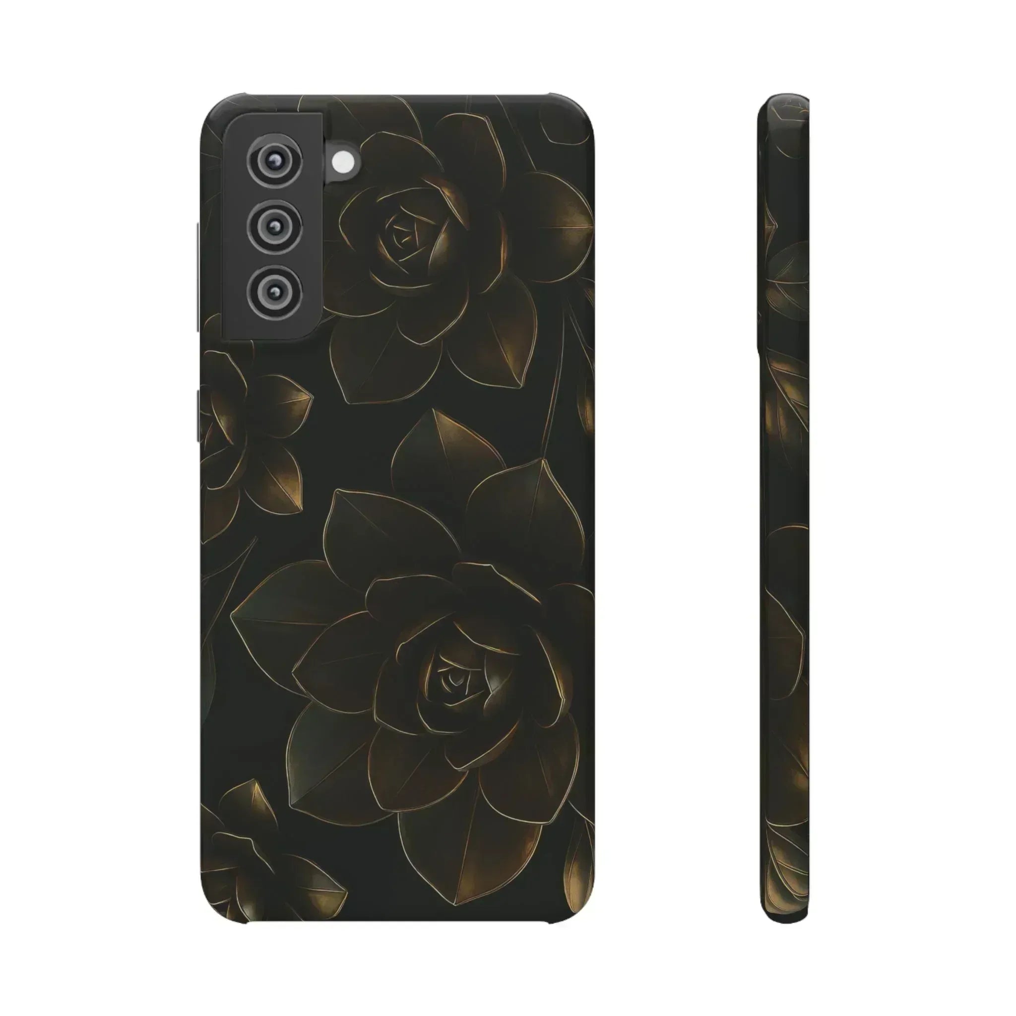 Metal Flower Phone Case for iPhone 8-16 and Galaxy S20-S24 - KARARMDESIGN