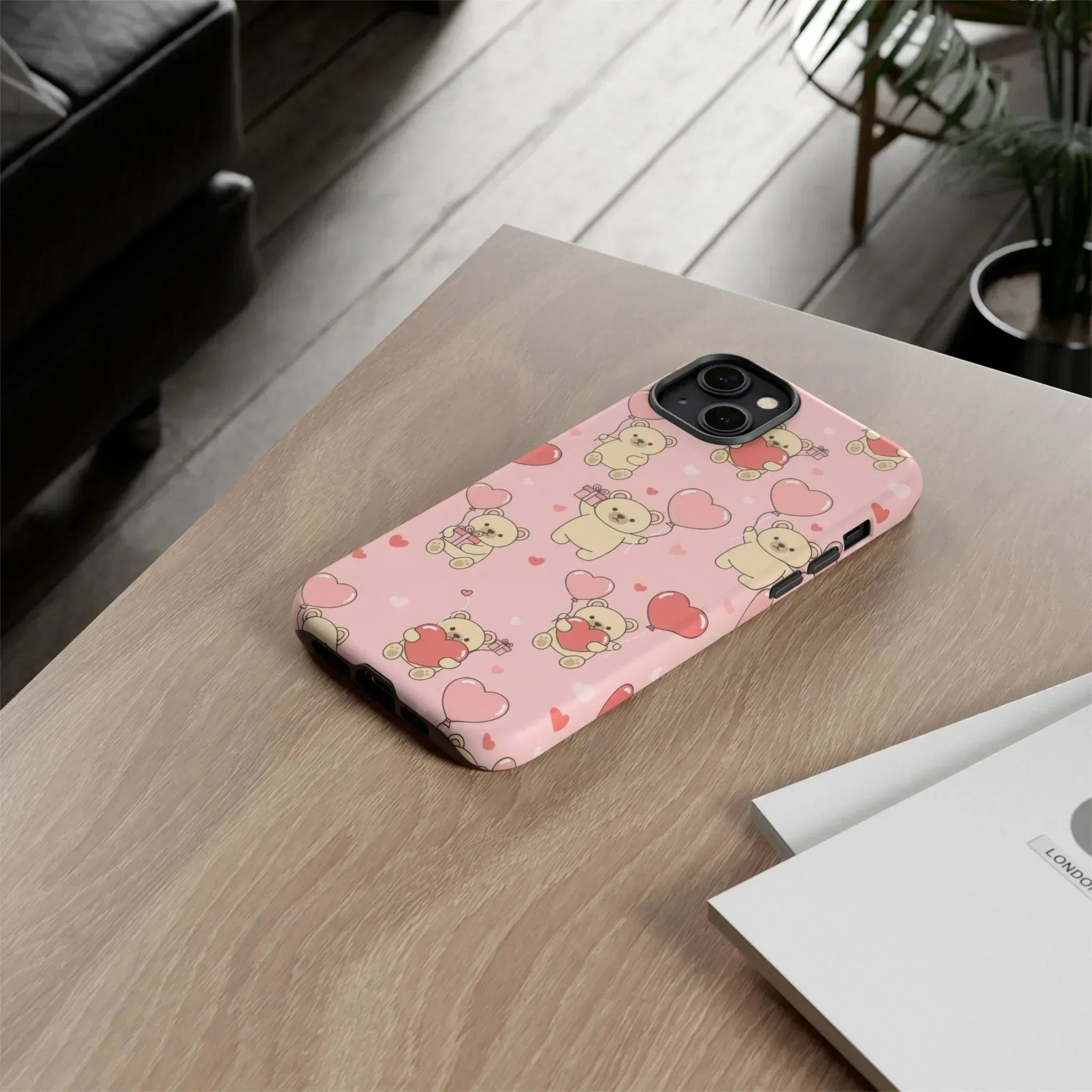 Teddy's Valentine Parade Phone Case for iPhone 11-17 and Galaxy S21-S25 - KARARMDESIGN